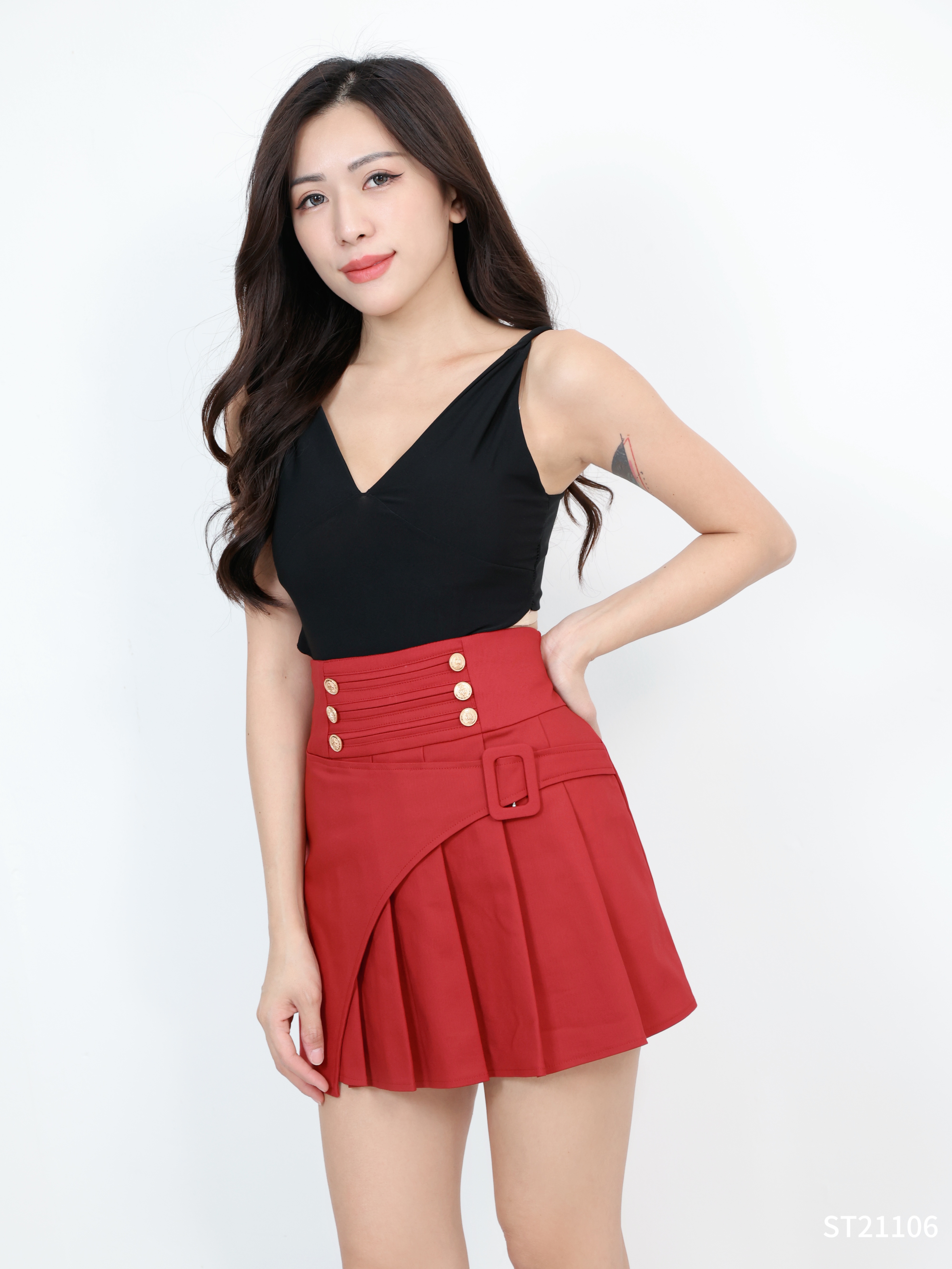 【LBP独家】时尚百搭不规则百褶A字裤裙 (ST21106) - 特价-La'Belle Fashion Boutique Sdn Bhd