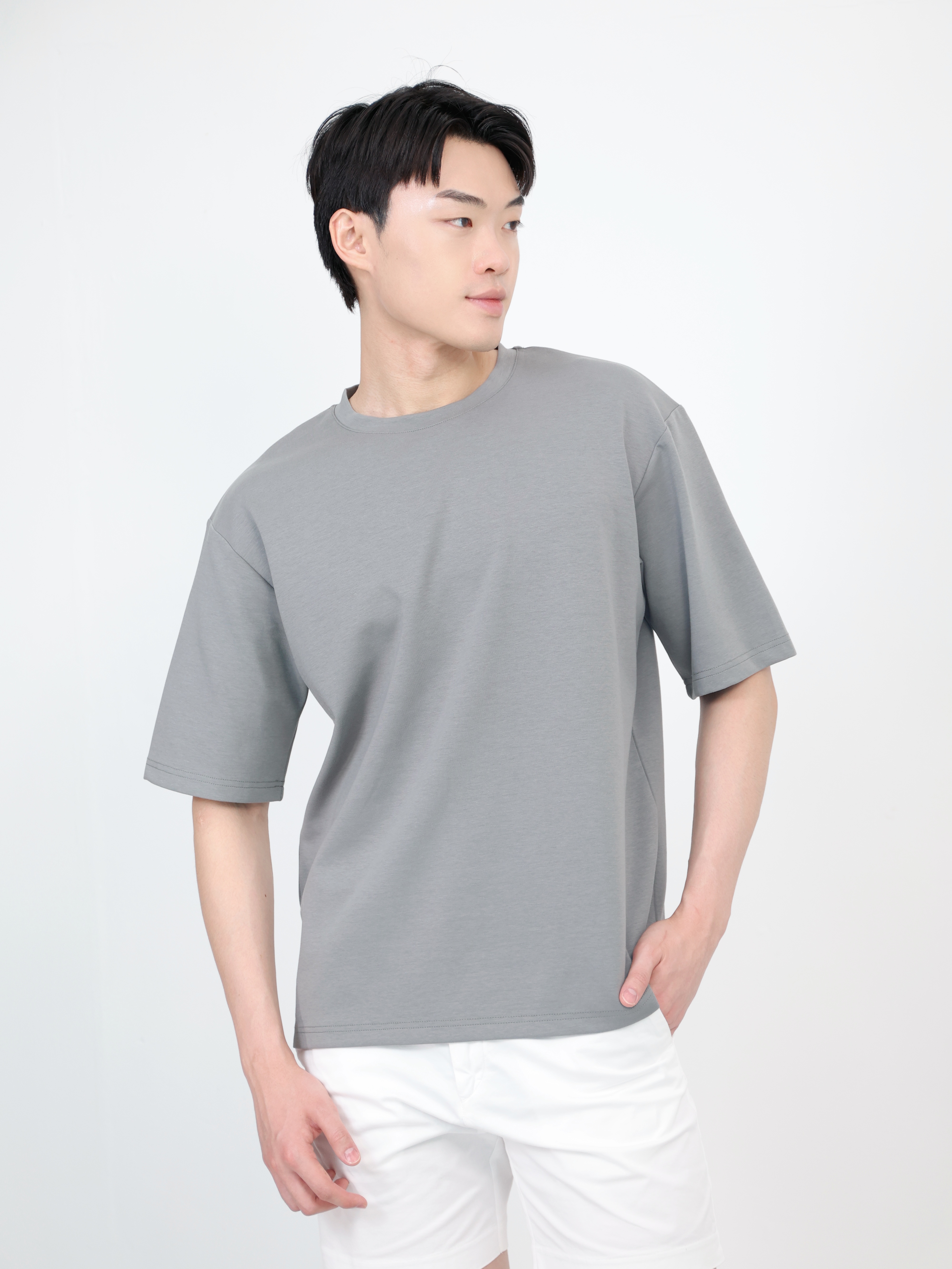 【STICKMEN】舒适圆领宽松OverSize上衣（SM100101 GREY）