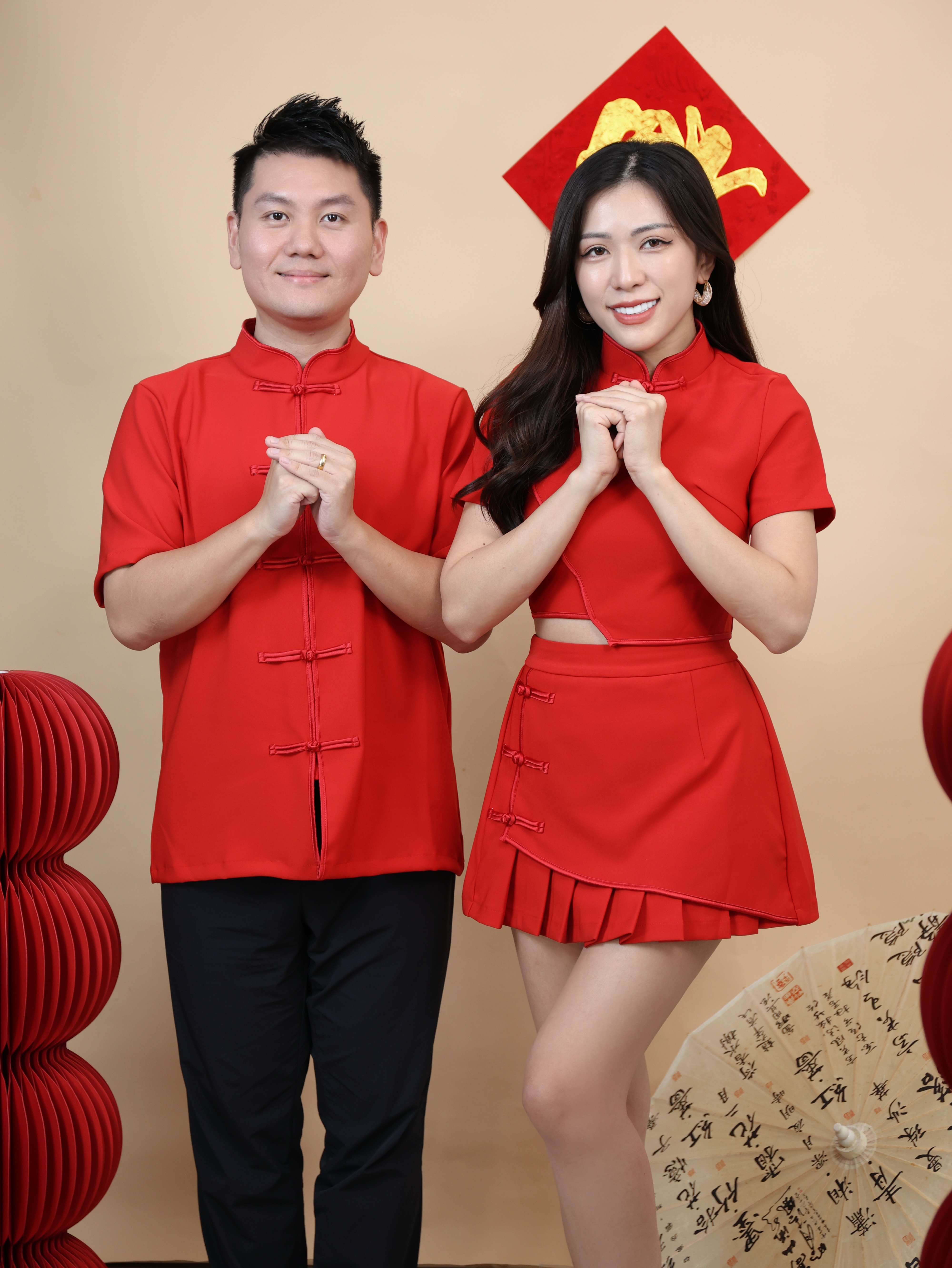 【LBP亲子系列-红运当头】复古中国风立领盘扣唐装上衣 / 外套【爸爸款】(F70126)-La'Belle Fashion Boutique Sdn Bhd