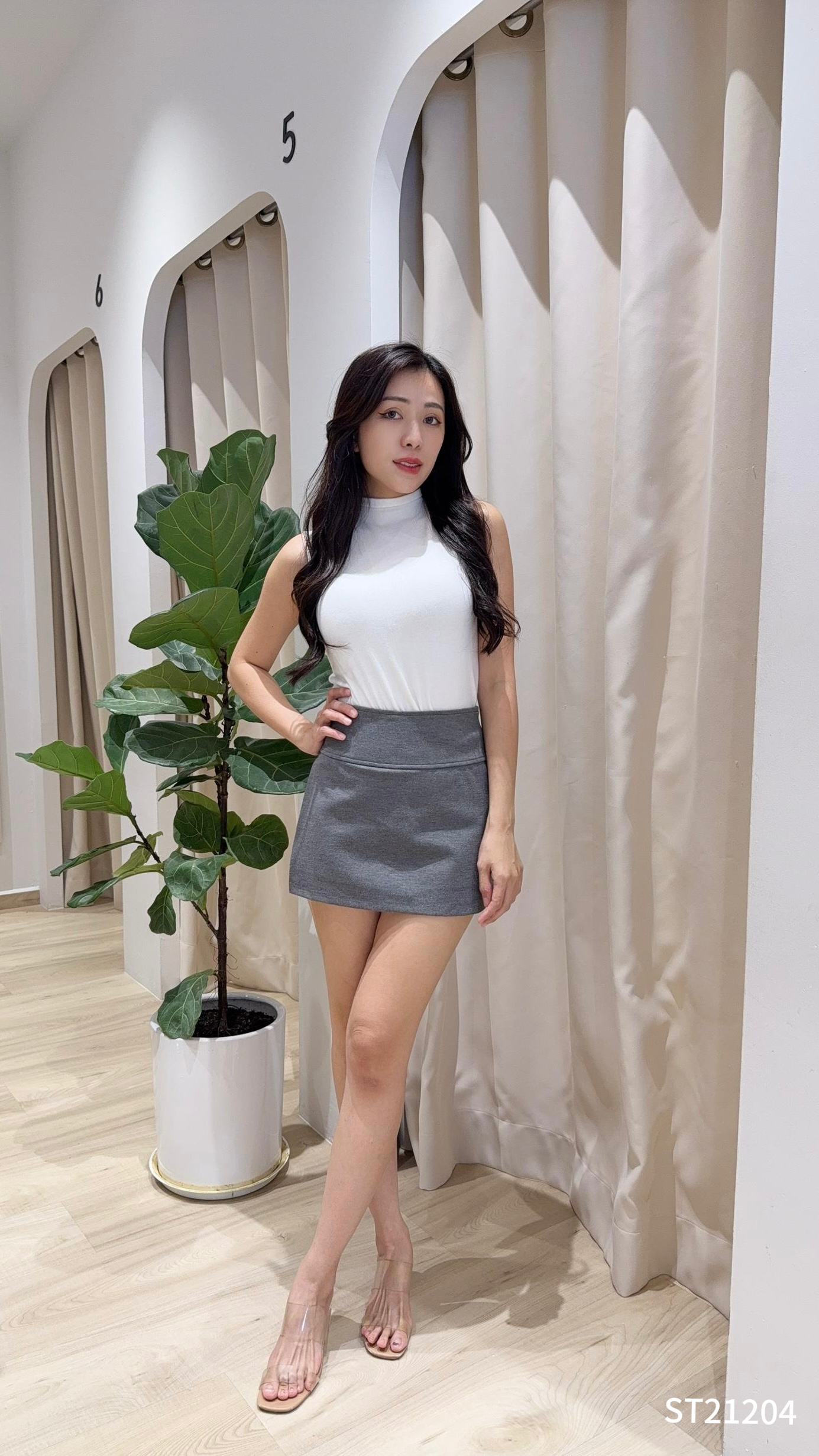 【LBP独家】时尚百搭A字包臀高腰裤裙 (ST21204)-La'Belle Fashion Boutique Sdn Bhd