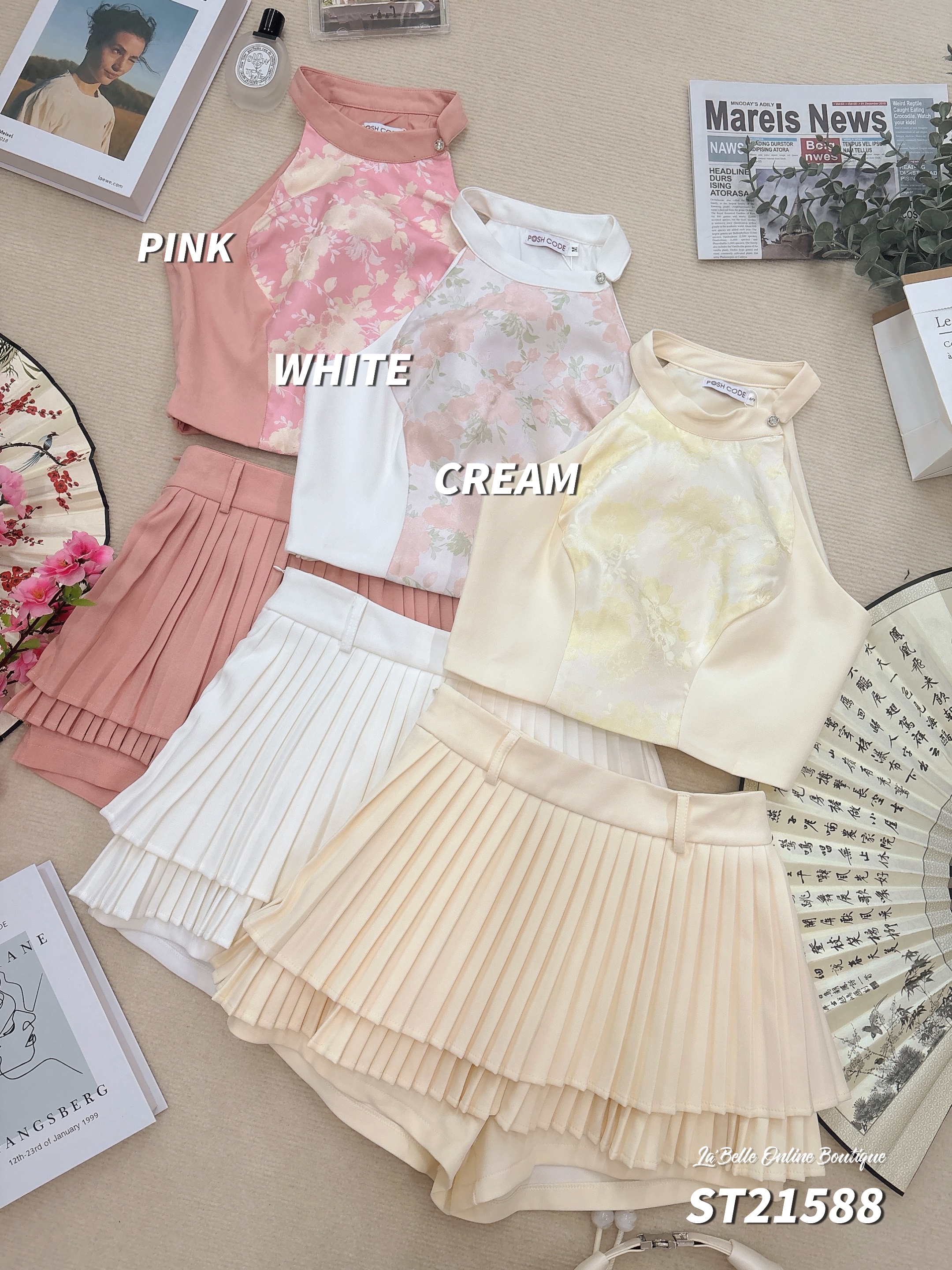 气质甜美两件套 (ST21588)