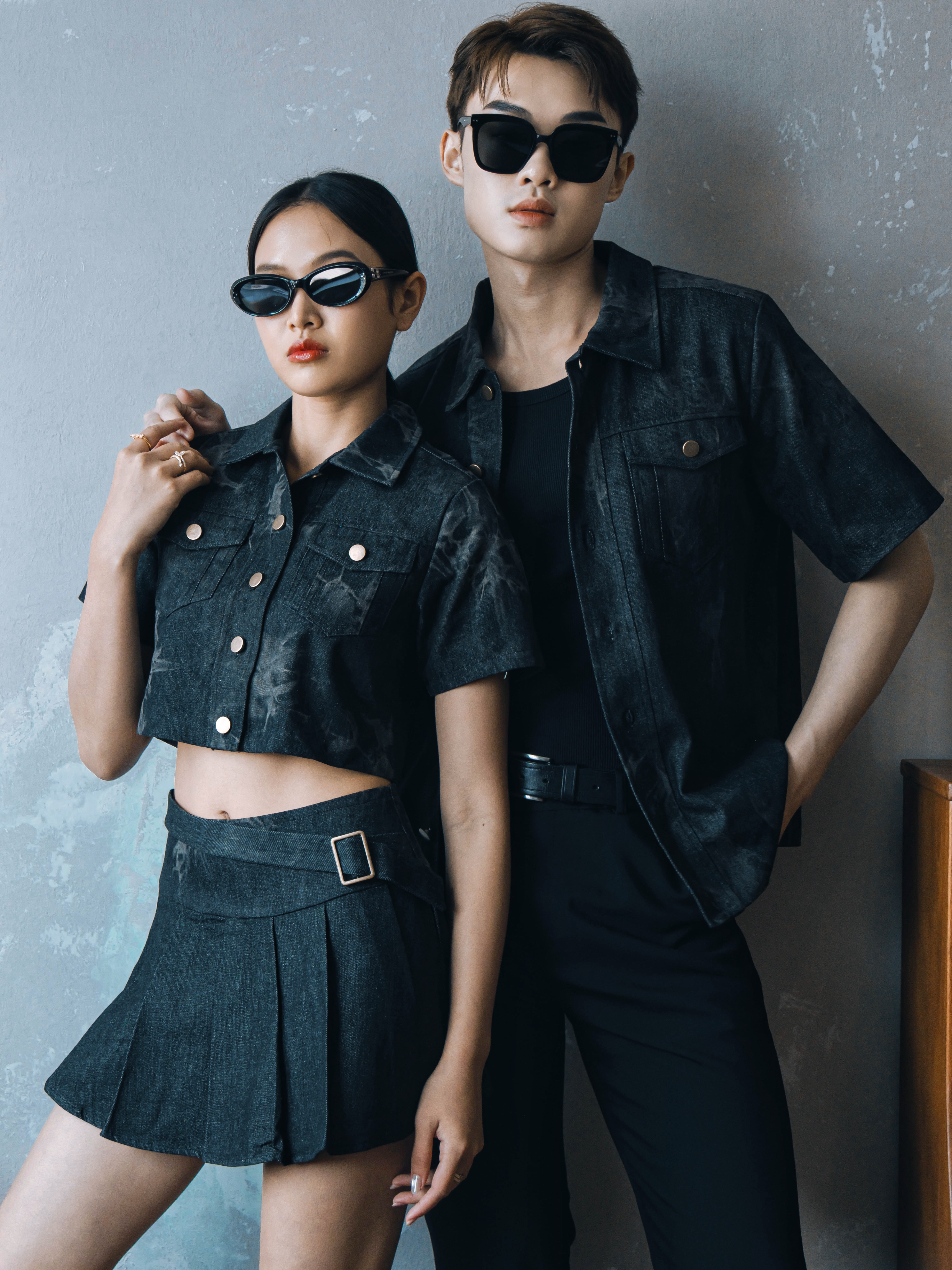 【预购PRE-ORDER】【LBP 独家情侣款系列】高级感独特扎染设计开衫牛仔上衣 (T90627)