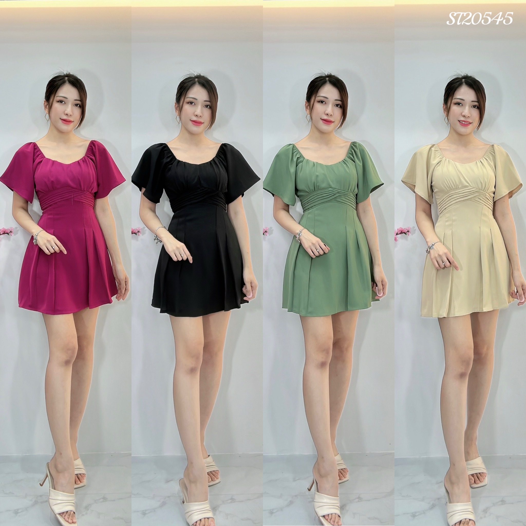 【LBP独家】法式绝美百褶设计连身裤裙（ST20545）