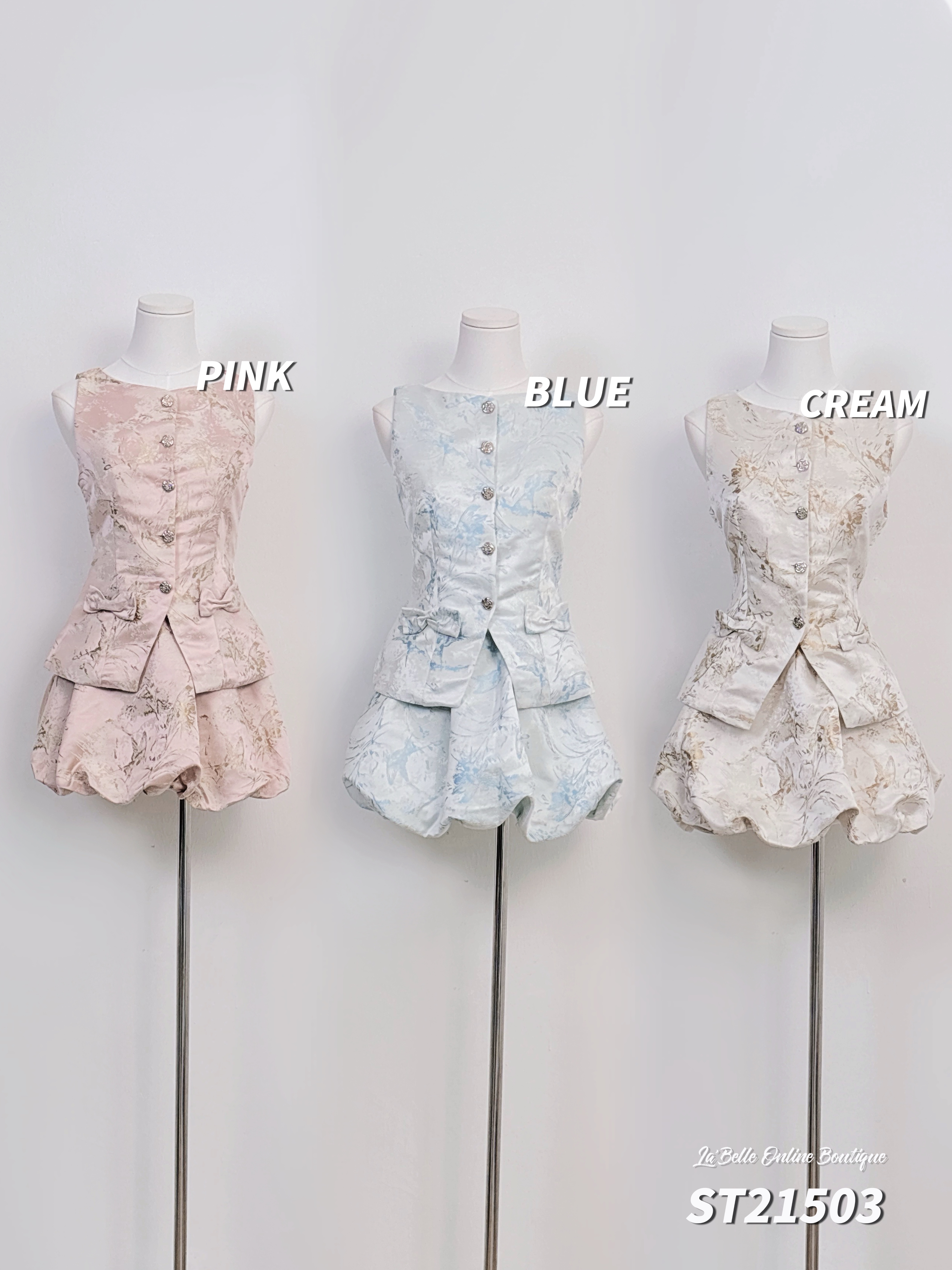 甜美洋气旗袍两件套 (ST21503)