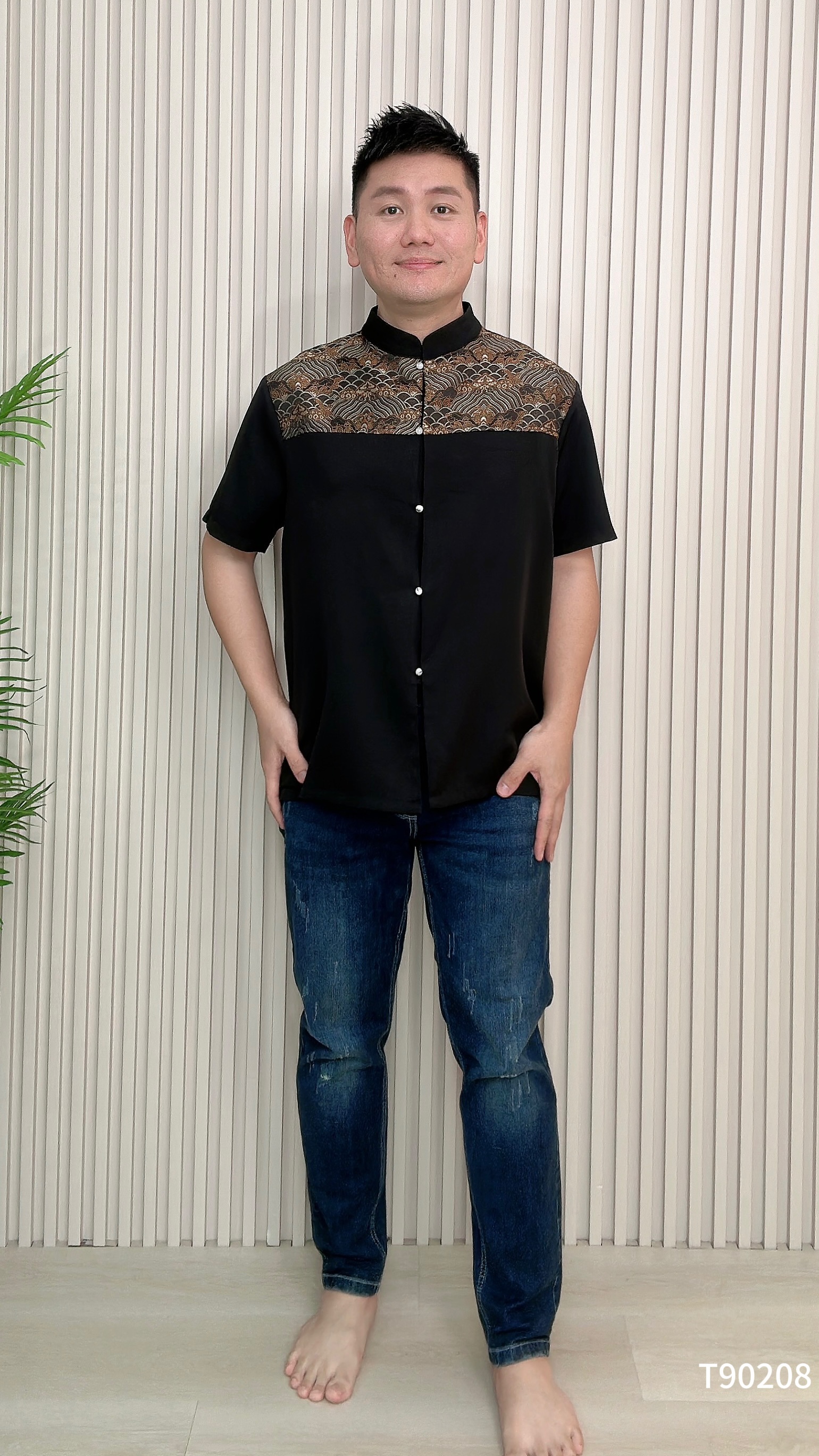 【LBP GXFC 独家新年系列-小龙蜕鳞】独特中国风云海岸纹唐装上衣 (T90208)-La'Belle Fashion Boutique Sdn Bhd