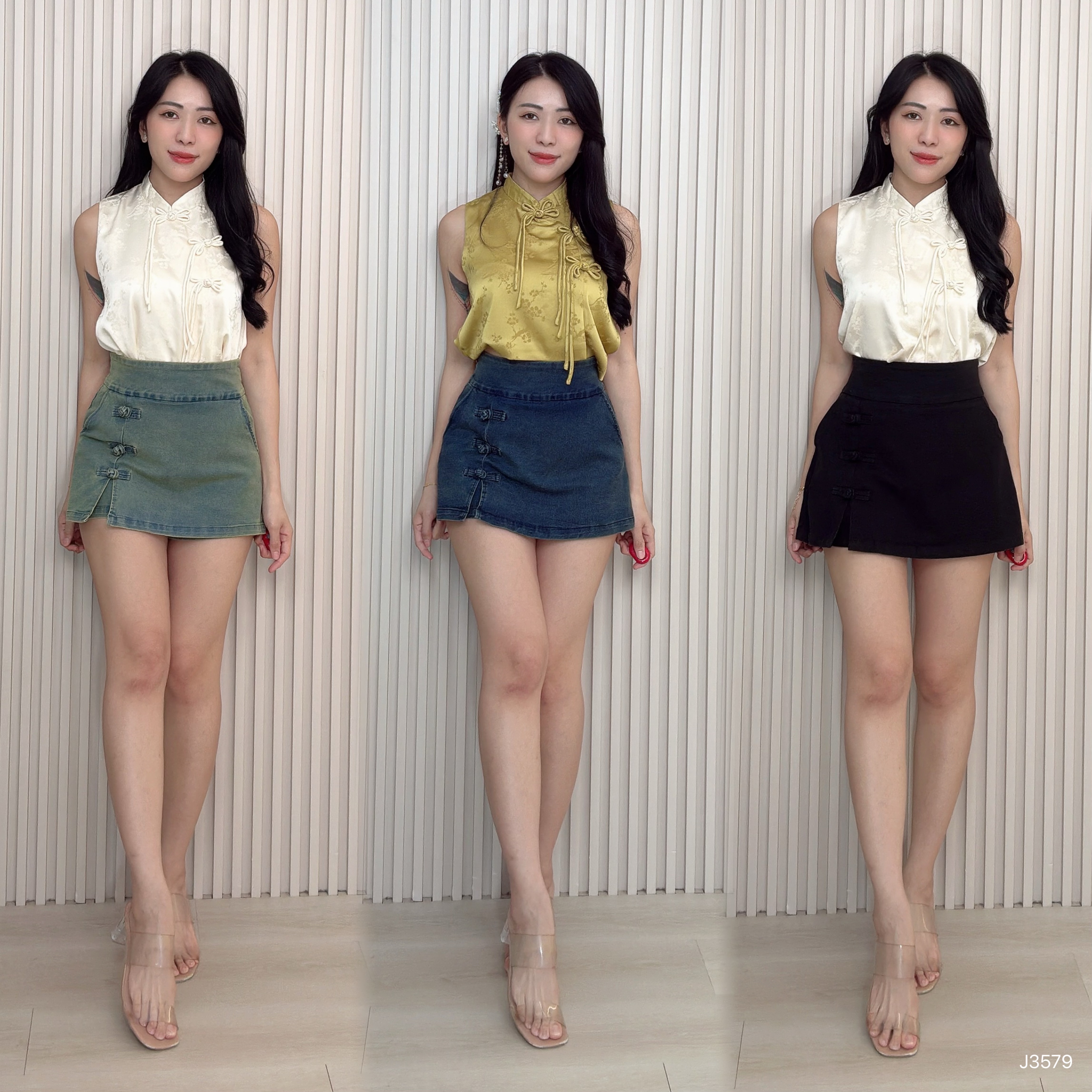 【LBP独家】时尚设计感A字高腰裤裙 (J3579)