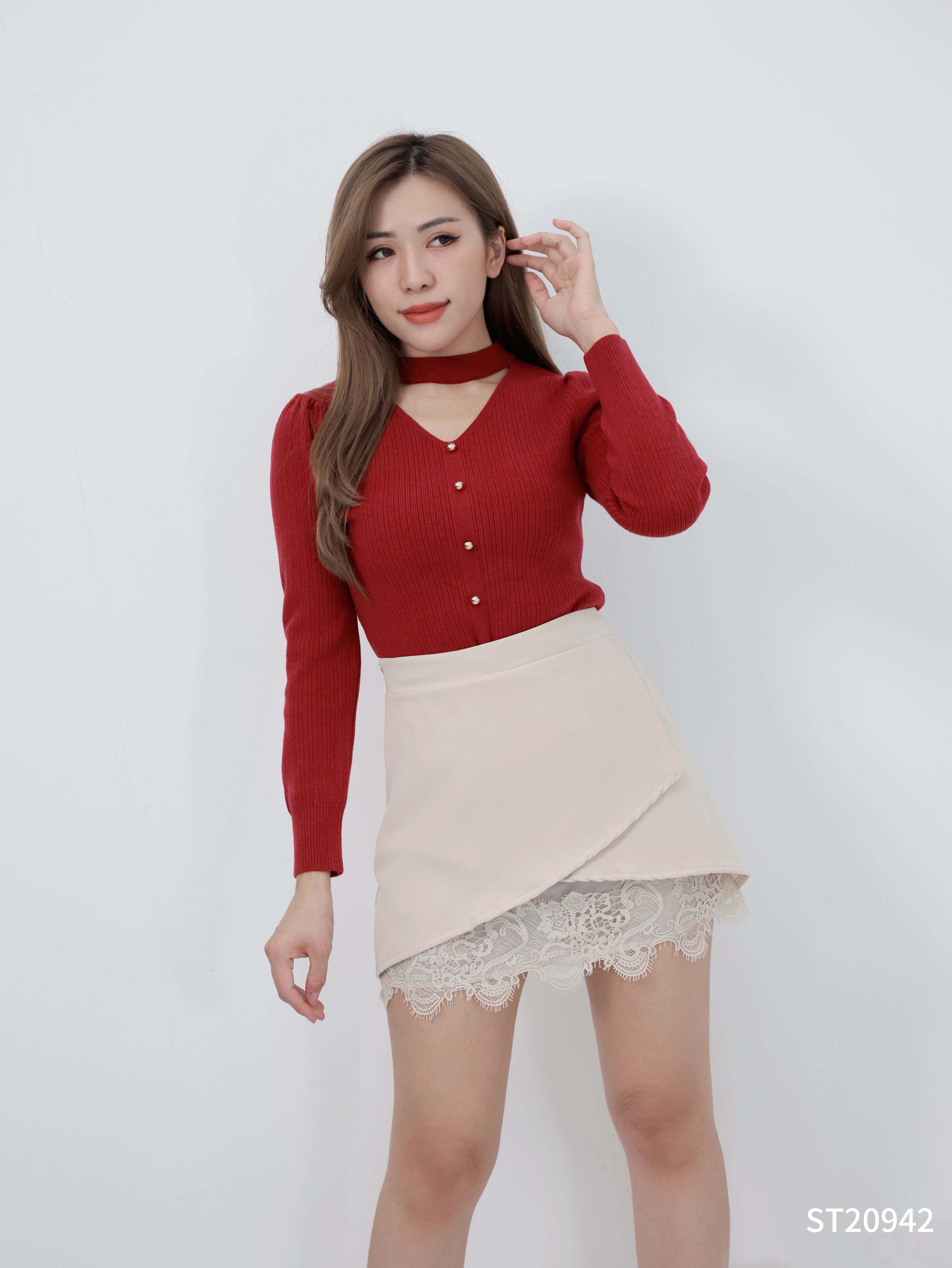 【LBP独家】复古A字不规则裤裙 (ST20942)