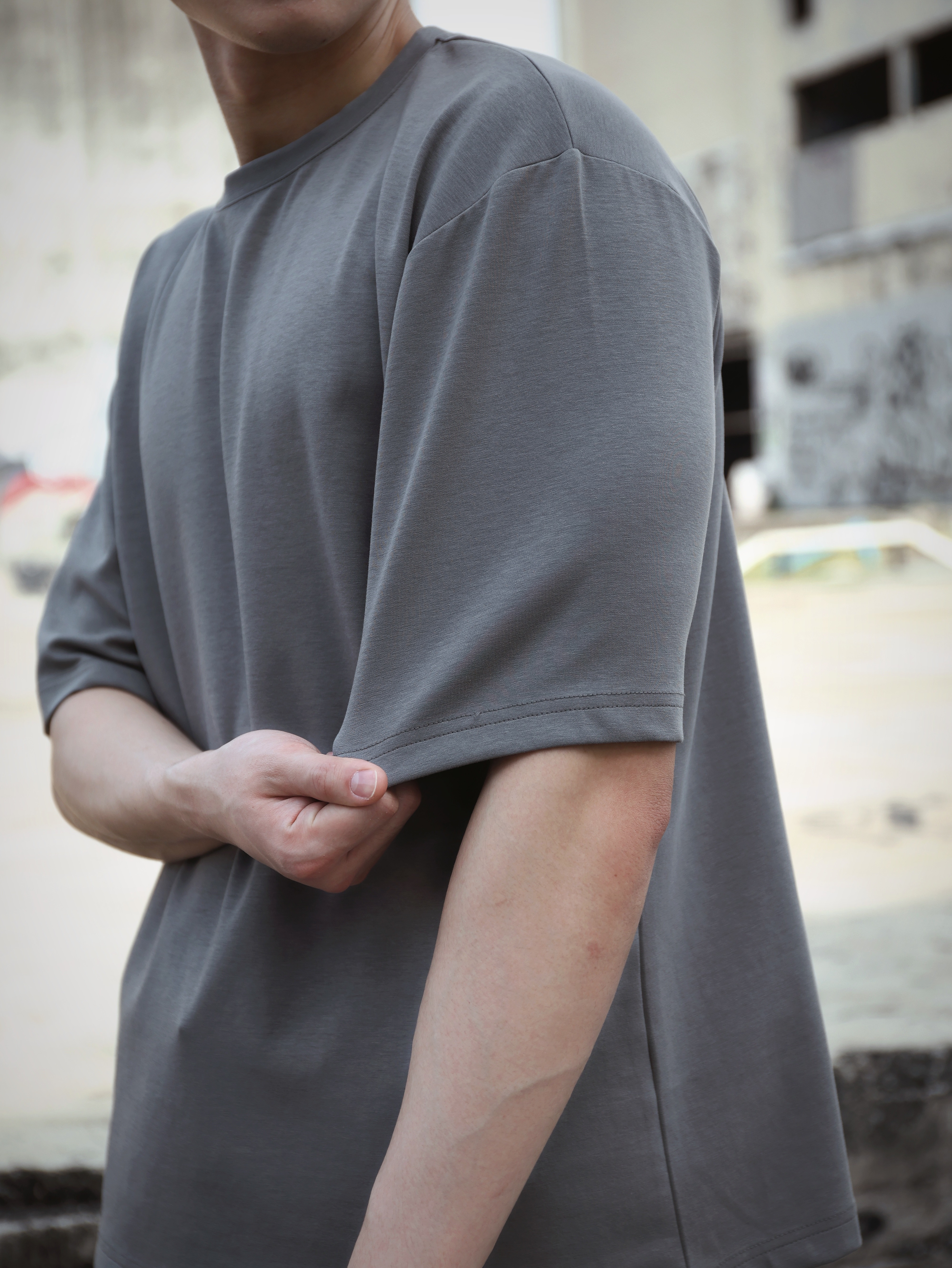 【STICKMEN】舒适圆领宽松OverSize上衣（SM100101 GREY）