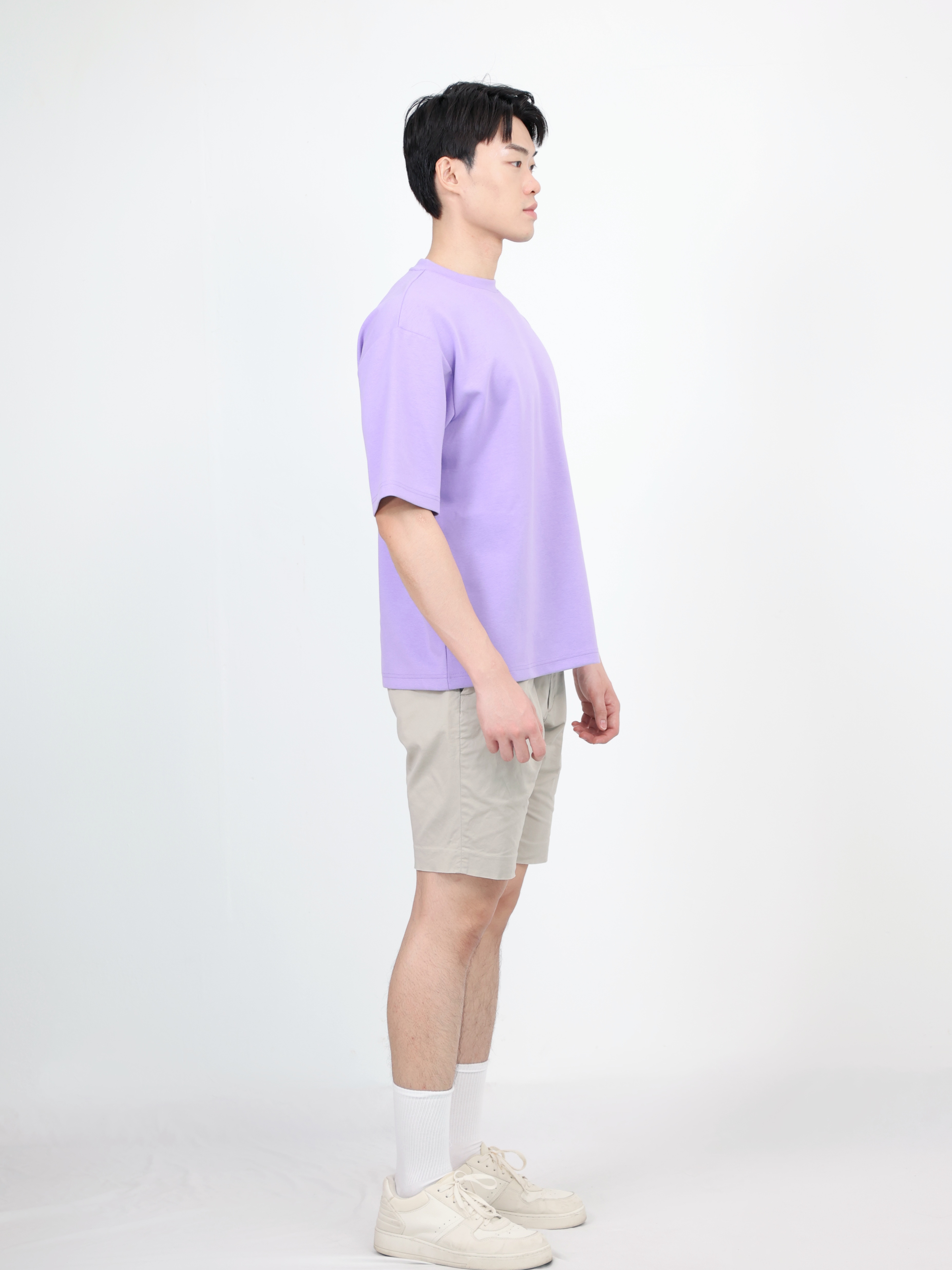 【STICKMEN】舒适圆领宽松OverSize上衣（SM100101 PURPLE）