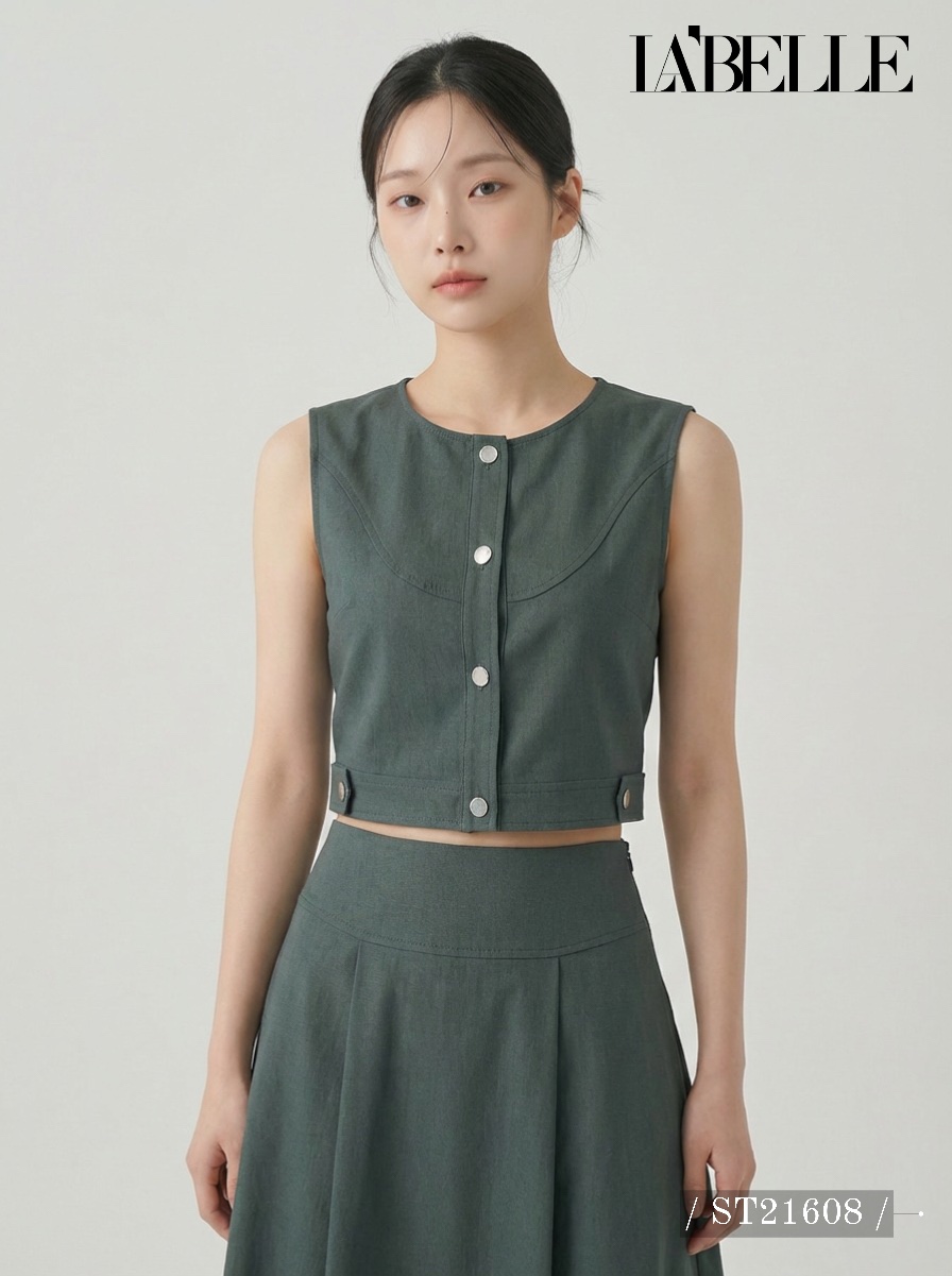 简约牛仔质感两件套 (ST21608)