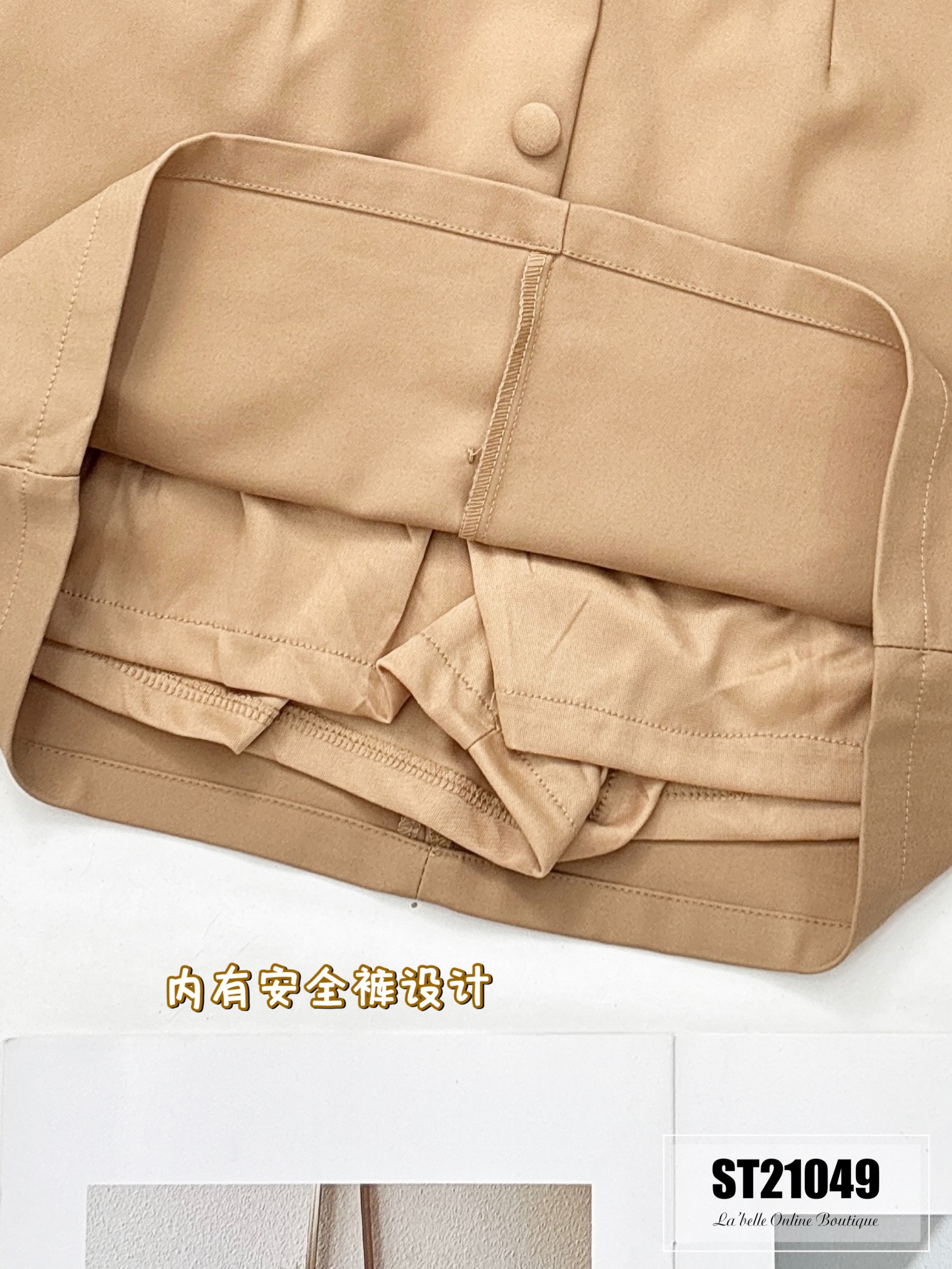 【LBP独家】主管风假纽扣连身裤裙 (ST21049) - 特价-La'Belle Fashion Boutique Sdn Bhd