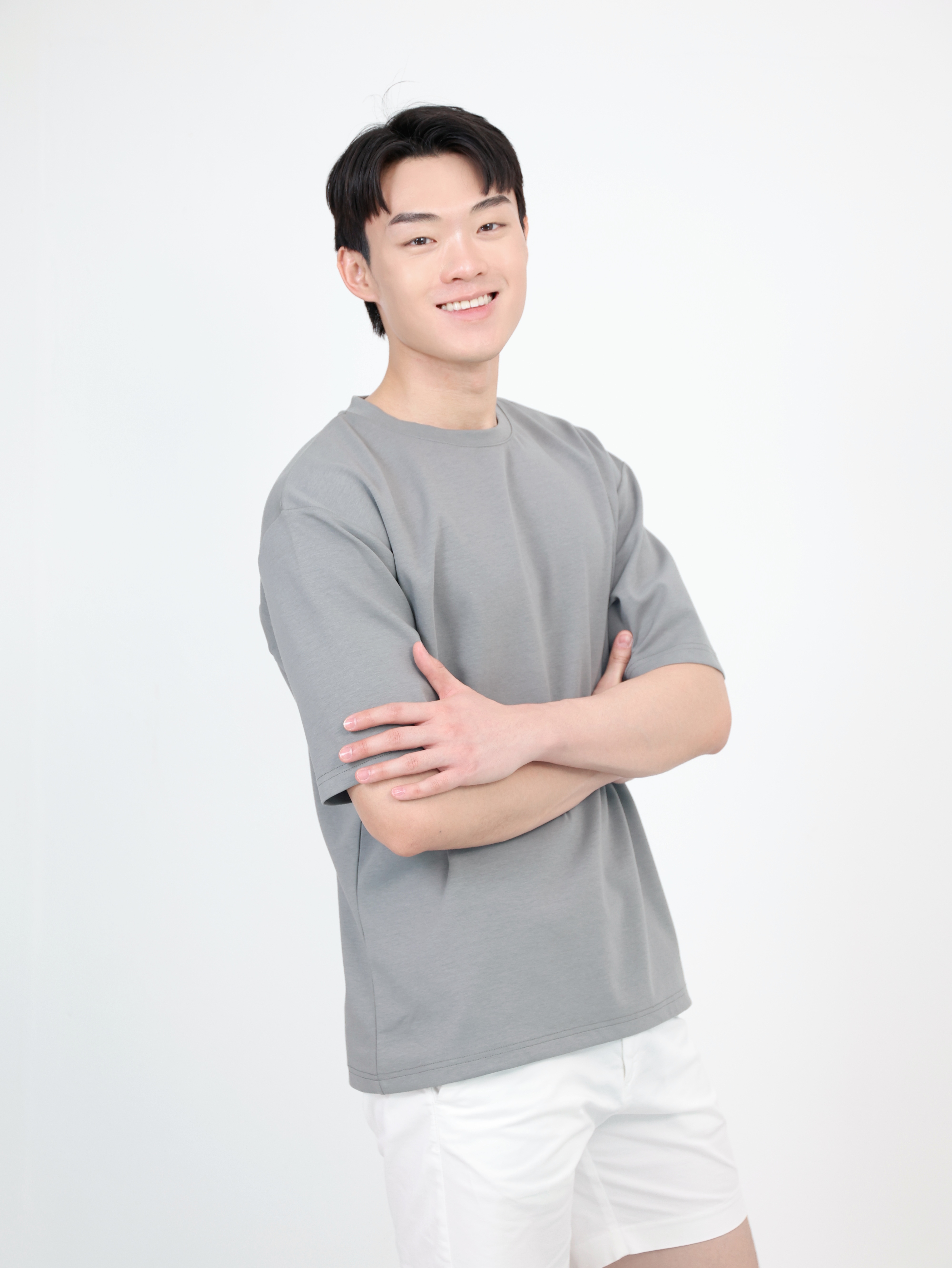 【STICKMEN】舒适圆领宽松OverSize上衣（SM100101 GREY）