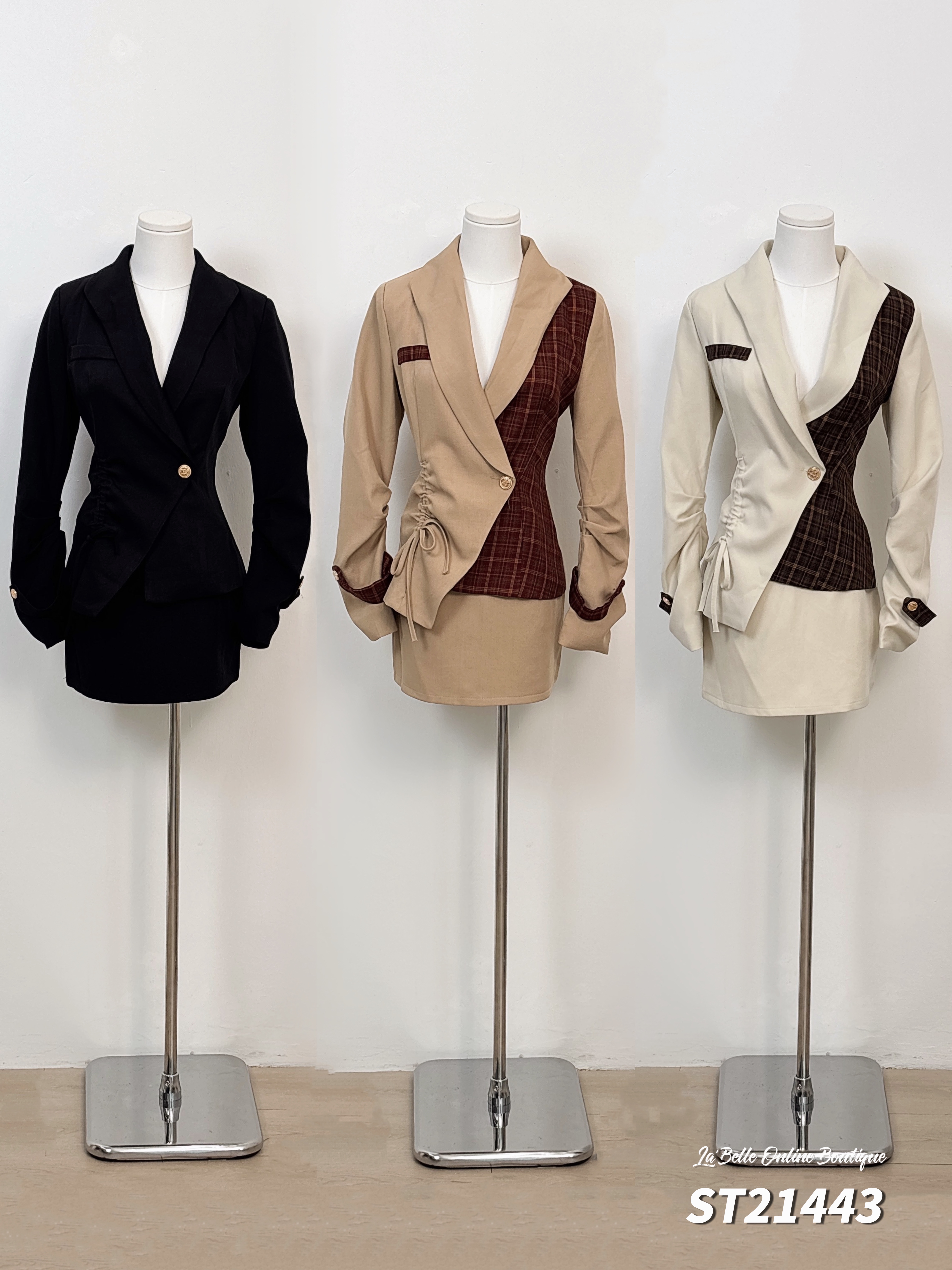 【LATTE NOON】甜美日系撞色两件套 (ST21443)