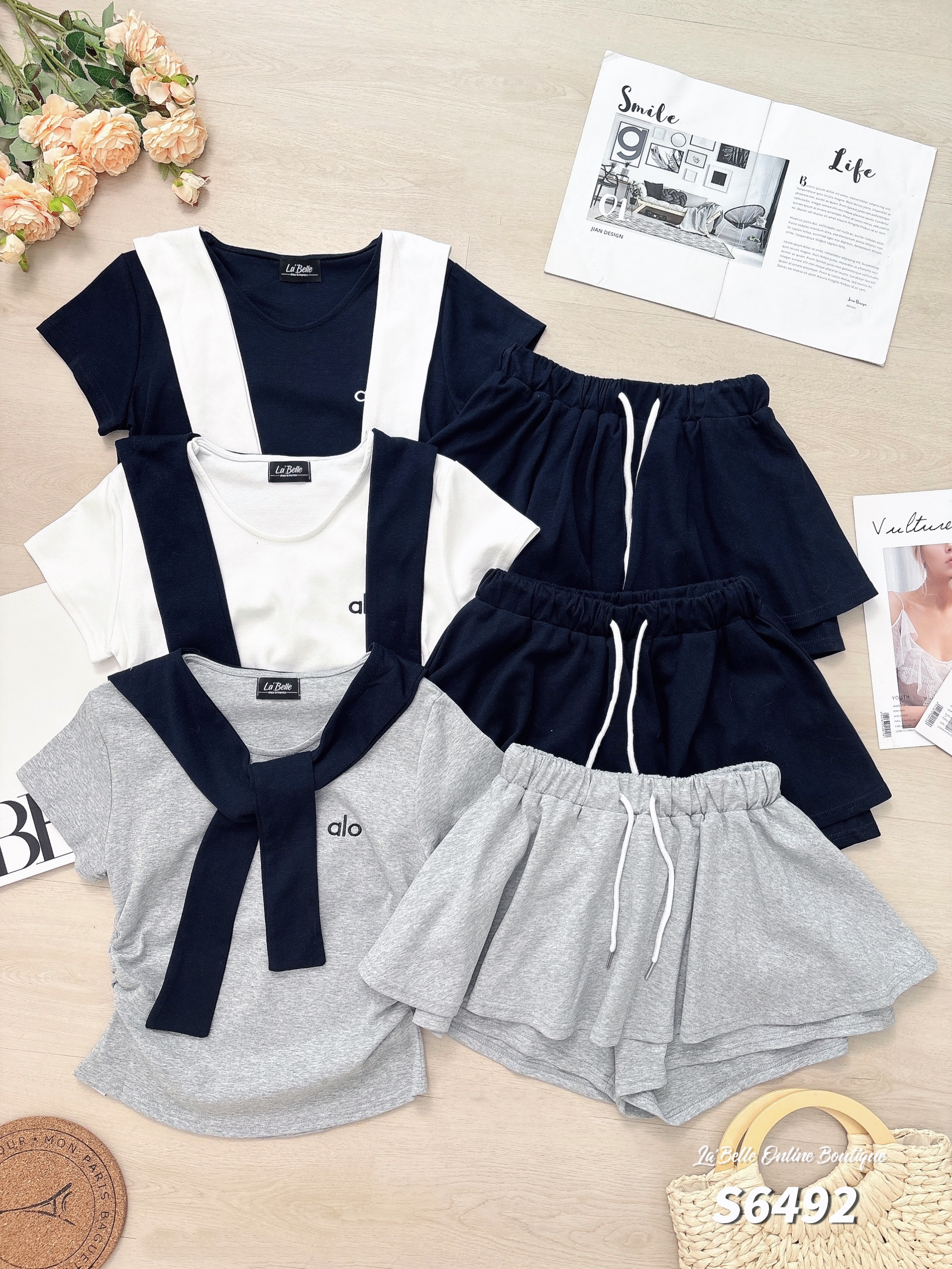 运动风甜美两件套 (S6492)