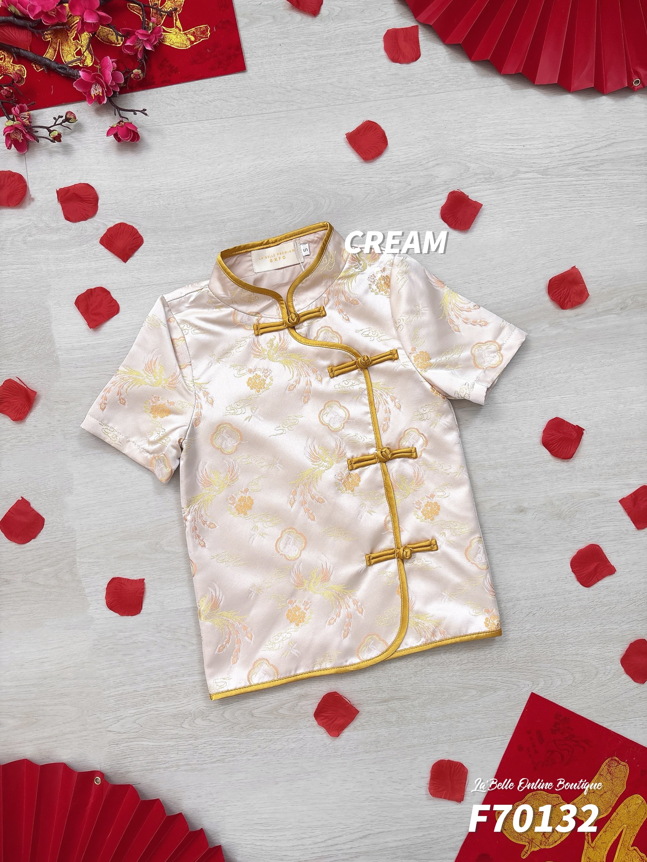 【LBP亲子系列-凤舞云霞】气质改良版凤凰图唐装上衣 / 外套【男童款】(F70132)-La'Belle Fashion Boutique Sdn Bhd