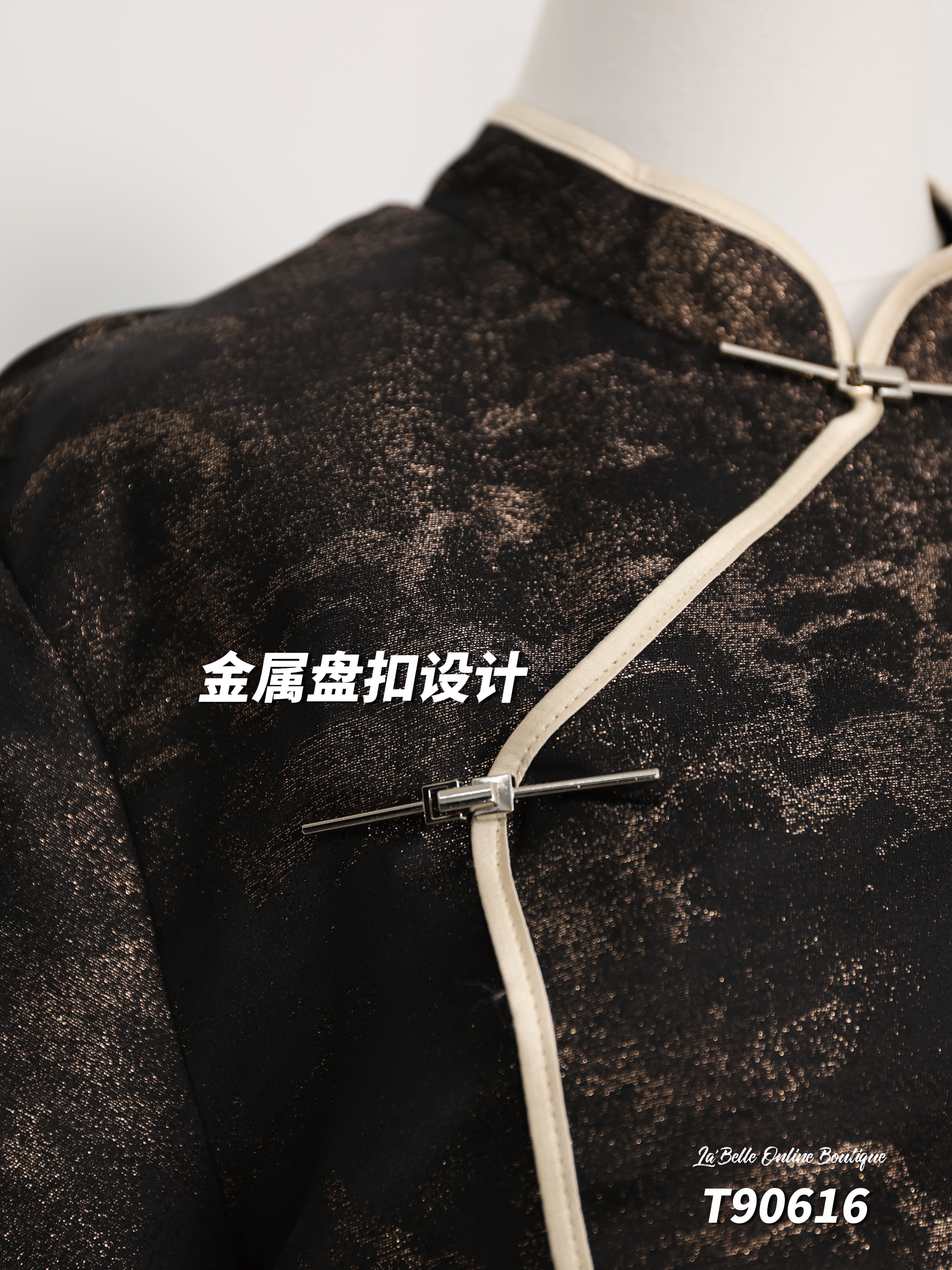 【预购PRE-ORDER】【LBP 独家新年系列】改良版金属盘扣设计星空唐装上衣 (T90616)