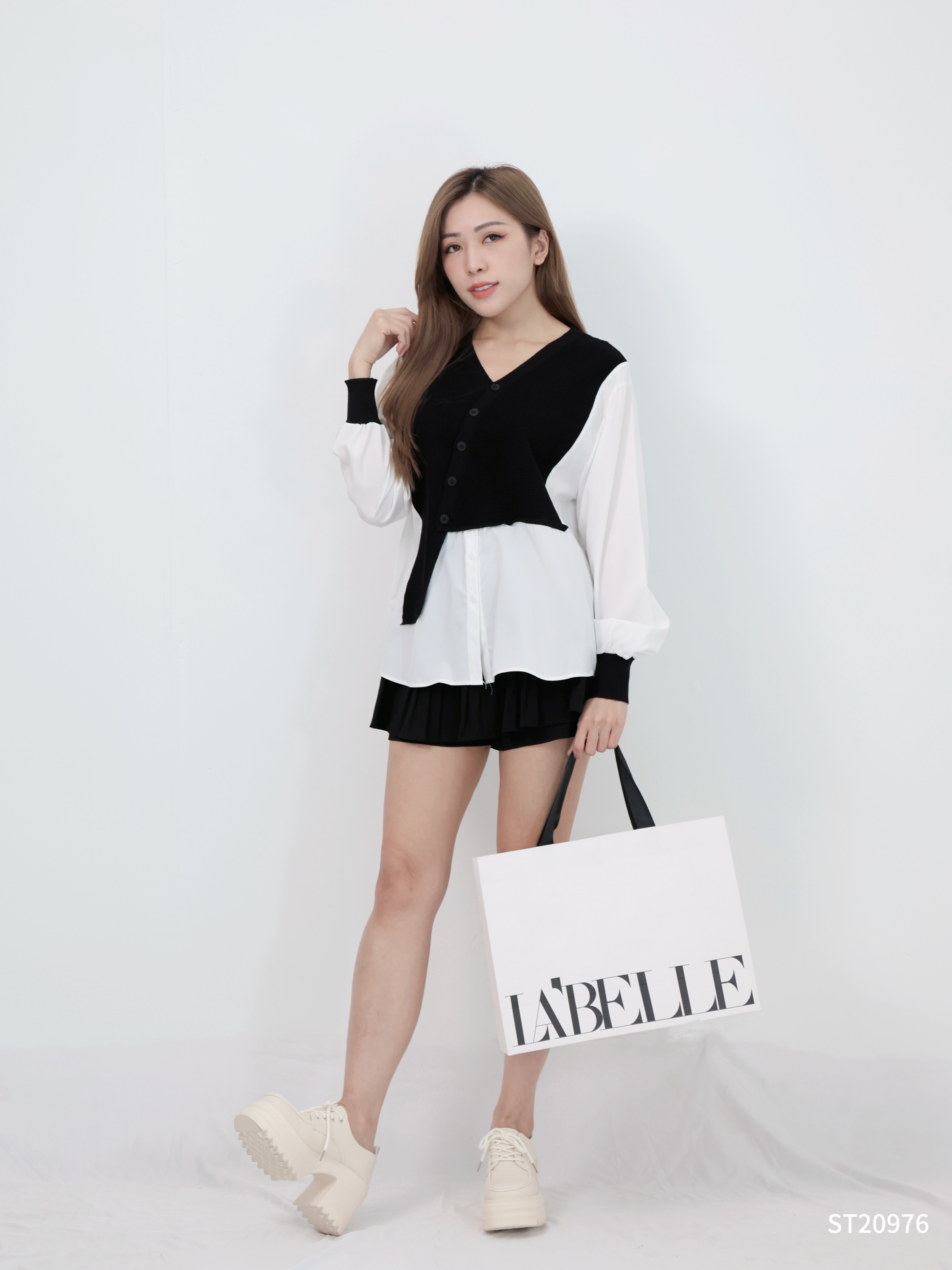 【LBP独家】法式百褶蛋糕裤裙 (ST20976)