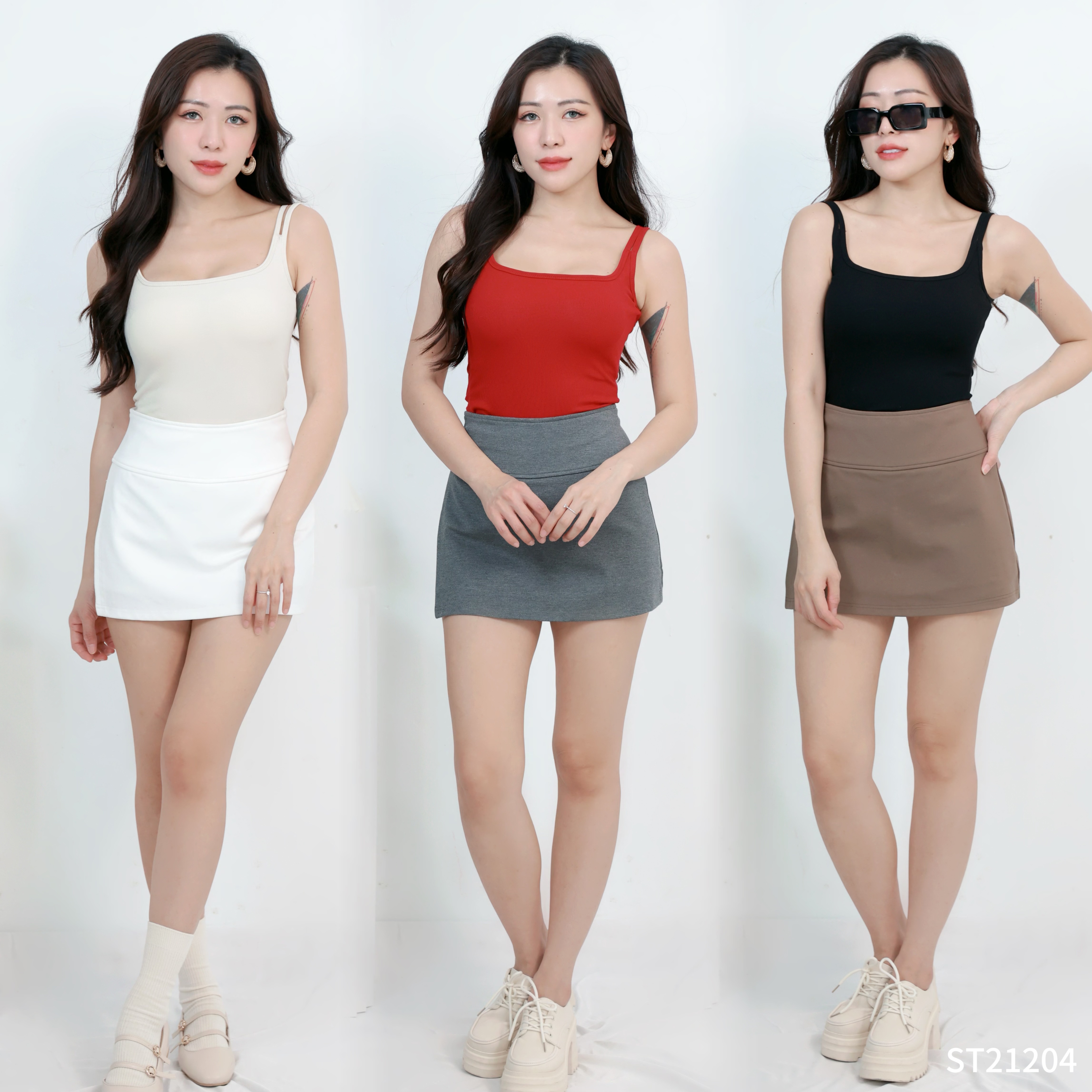 【LBP独家】时尚百搭A字包臀高腰裤裙 (ST21204)