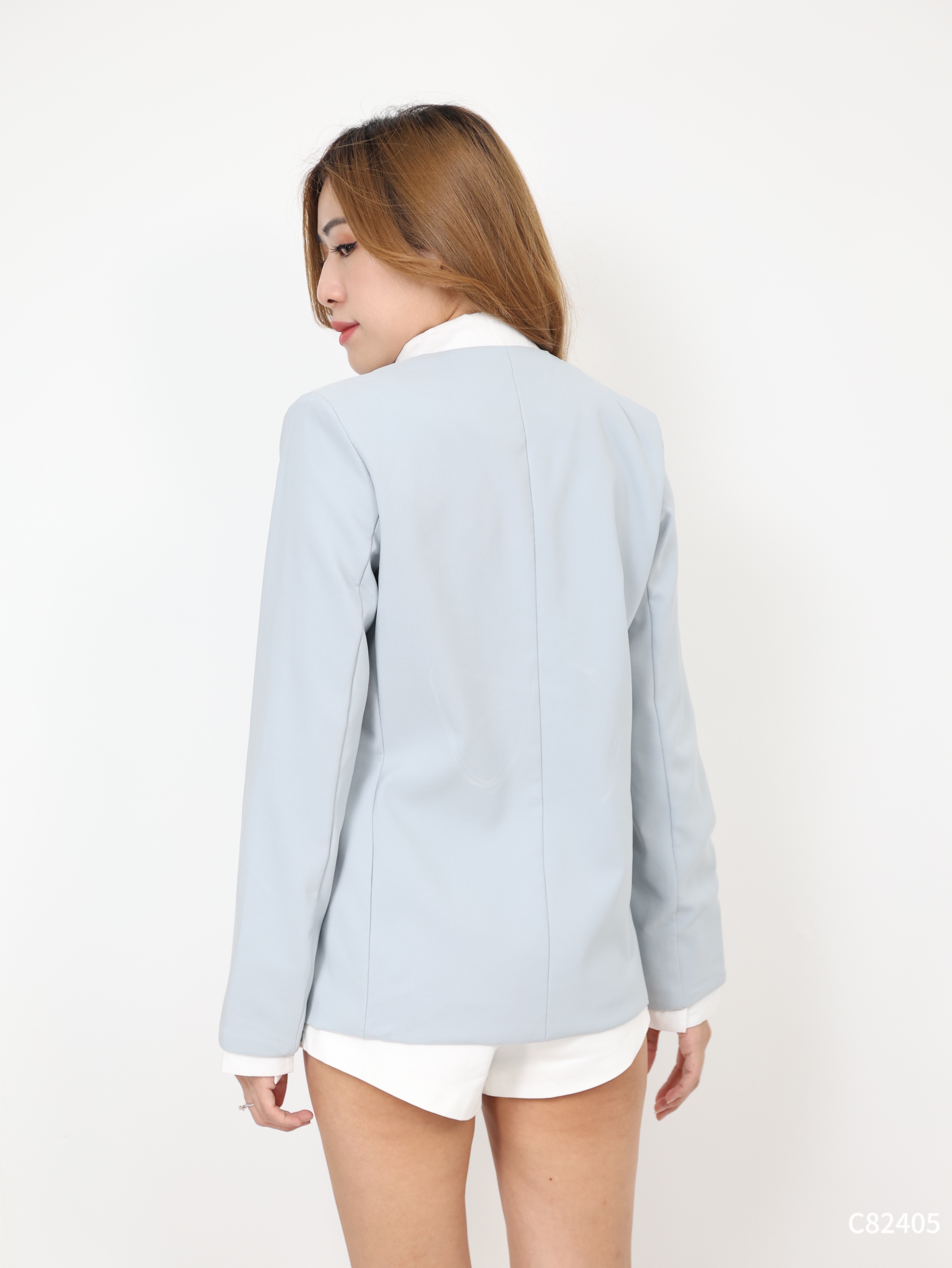 【LBP独家】时尚假两件拼接外套 (C82405) - 特价-La'Belle Fashion Boutique Sdn Bhd