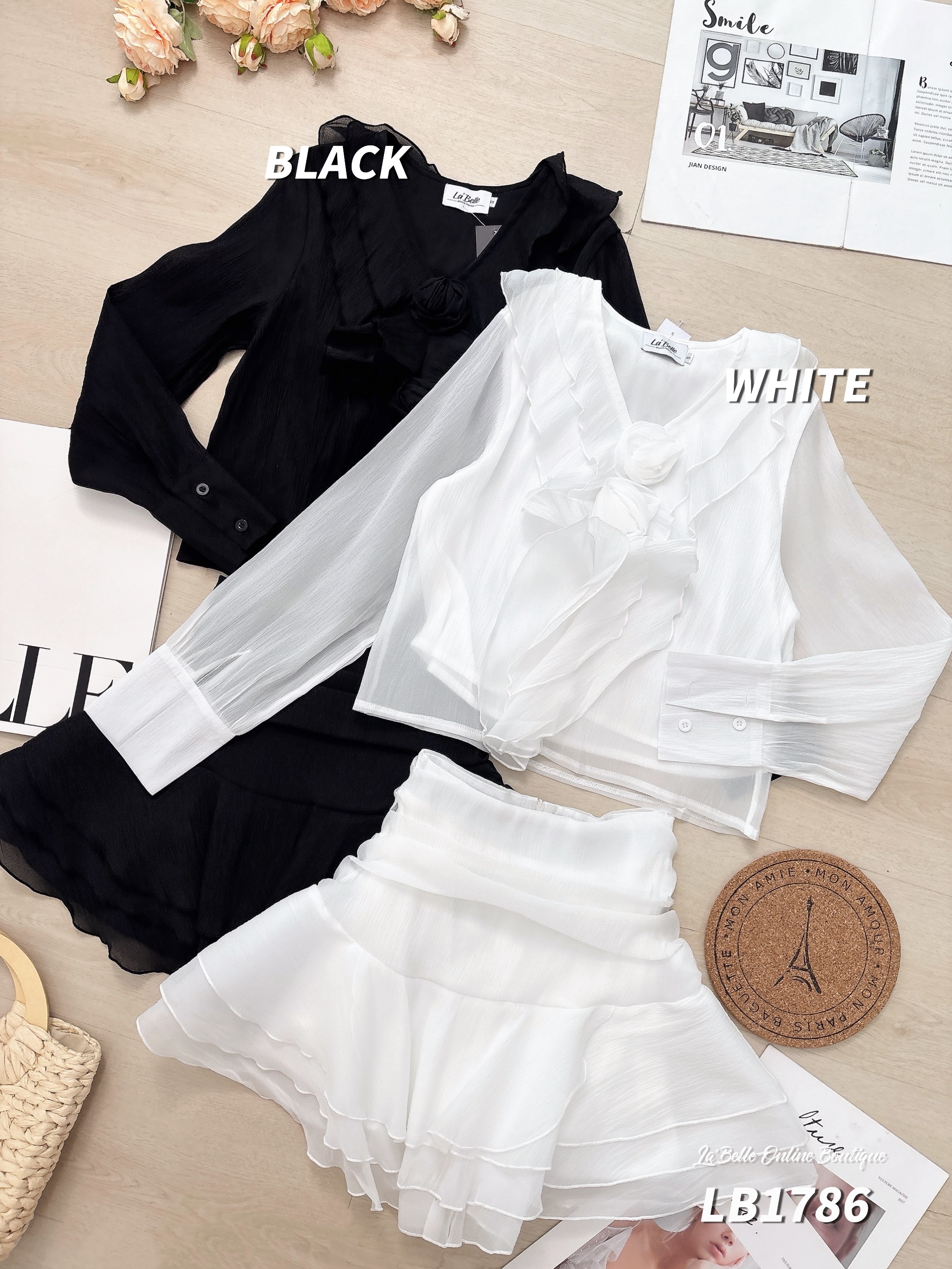 法式复古风两件套 (LB1786) 