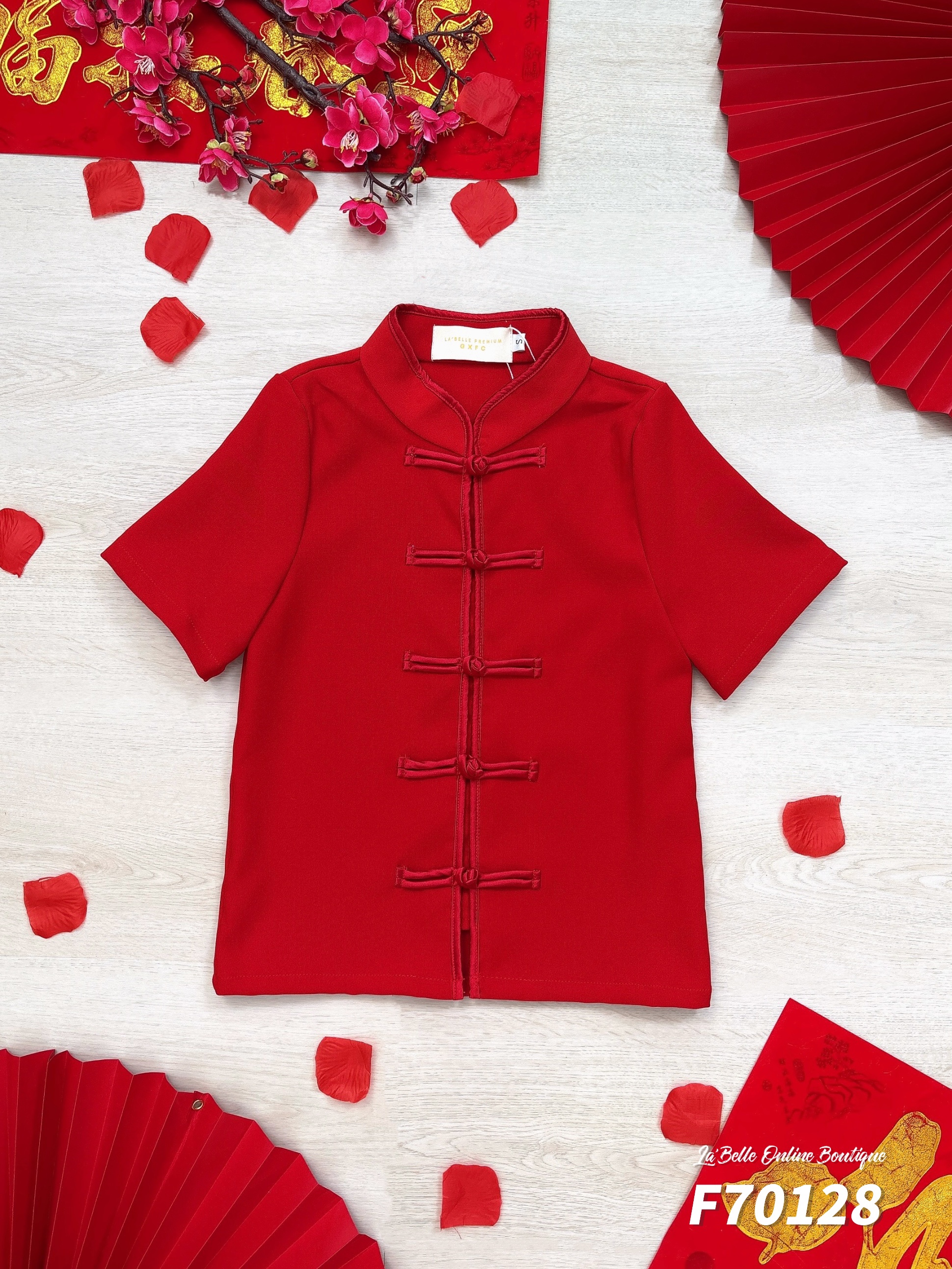 【LBP亲子系列-红运当头】复古中式立领盘扣唐装上衣 / 外套【男童款】(F70128)-La'Belle Fashion Boutique Sdn Bhd