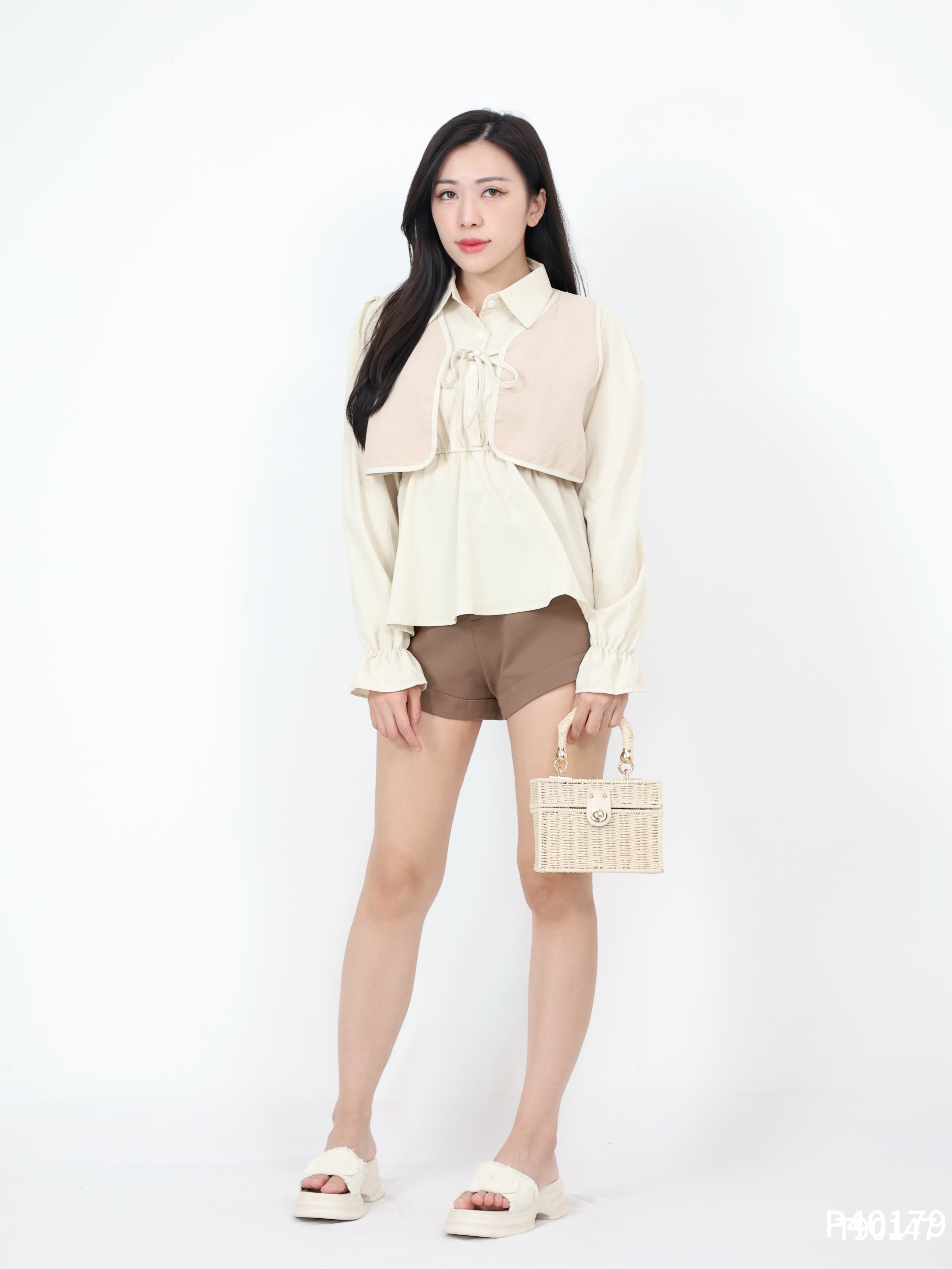 【LBP独家】百搭纯色款高腰短裤 (P40179) -特价-La'Belle Fashion Boutique Sdn Bhd