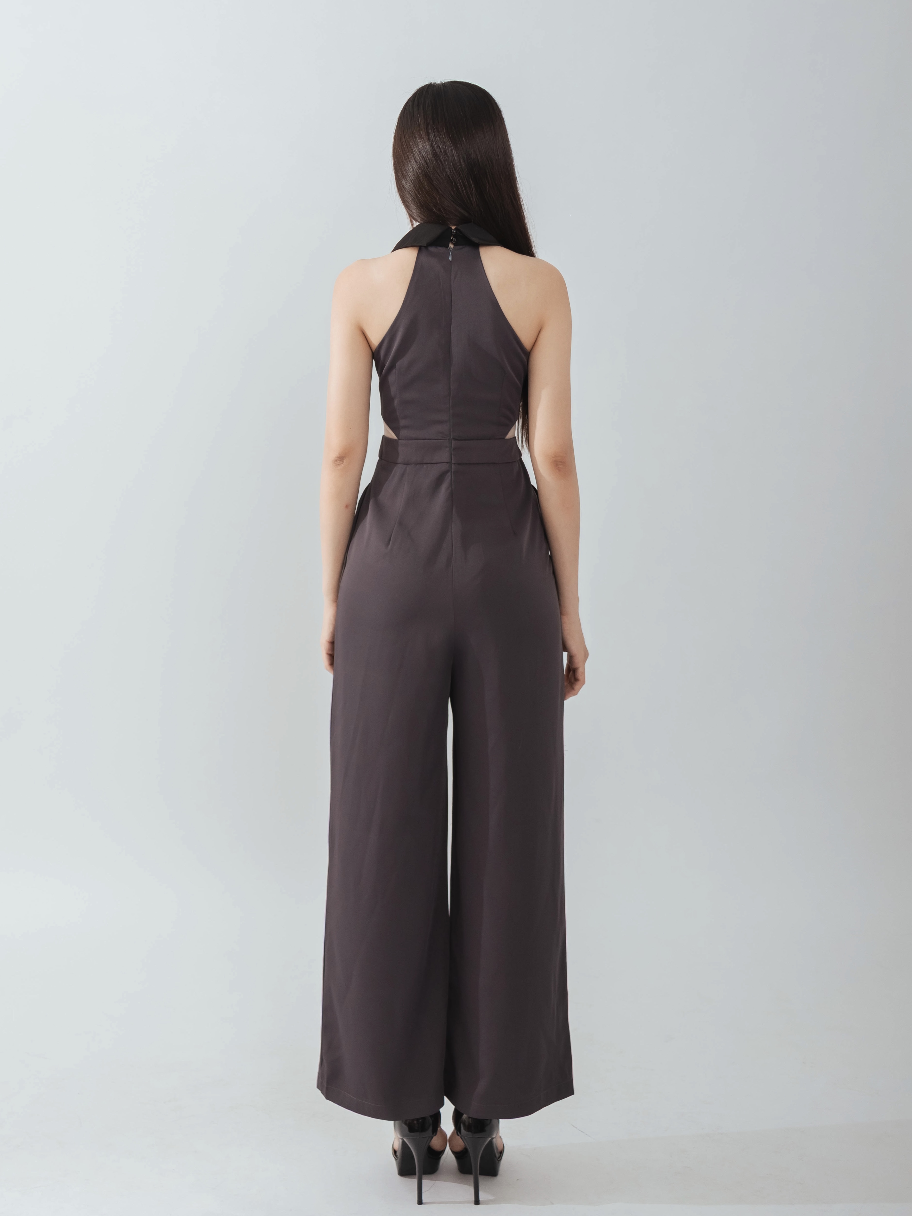 【LBP独家】时尚酷帅Cut-In撞色设计连体长裤 (ST21472)