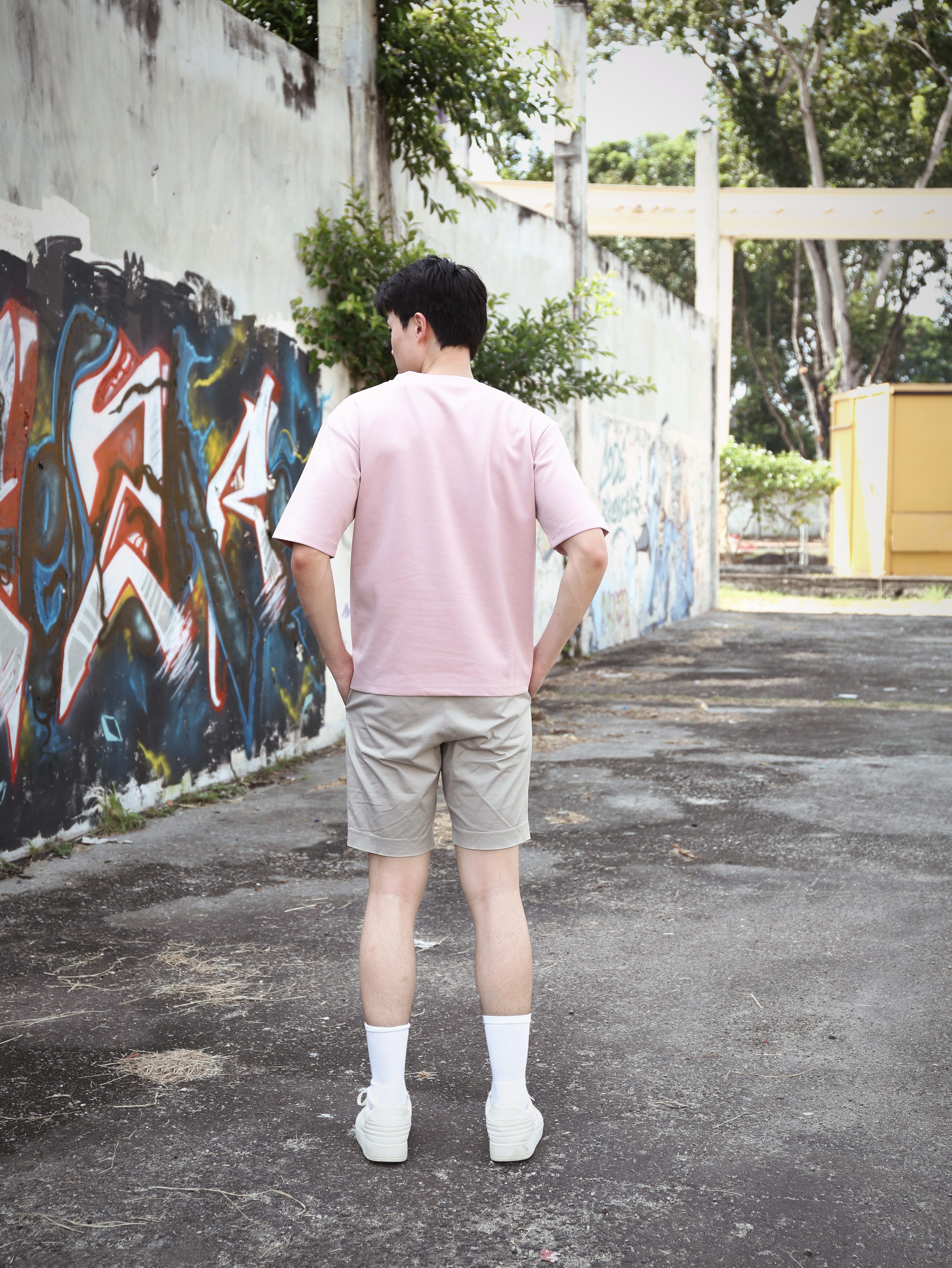 【STICKMEN】舒适圆领宽松OverSize上衣（SM100101 PINK）