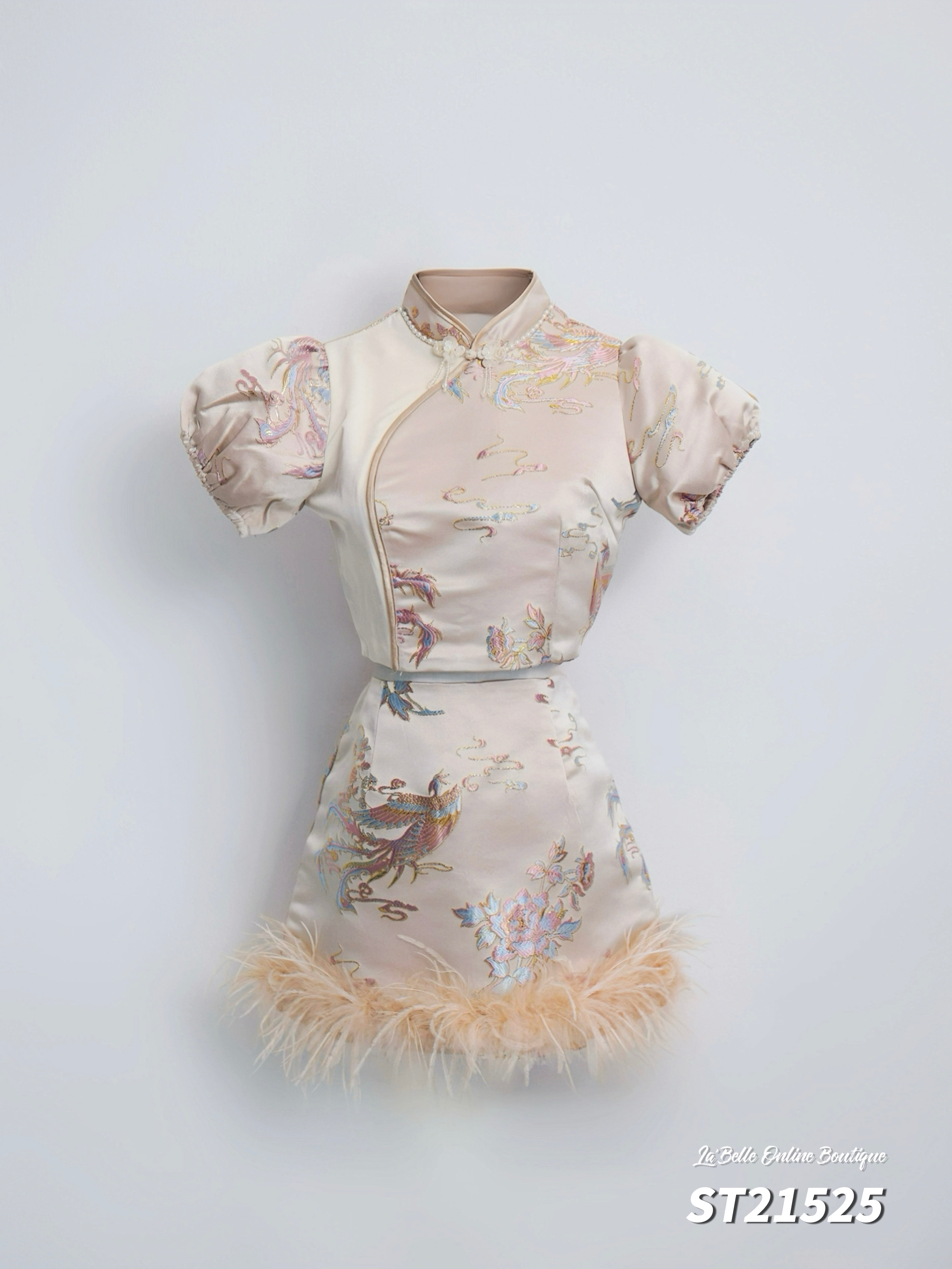 【LBP亲子系列-妈妈款】独特改良版毛边设计高腰裤裙 (ST21525)