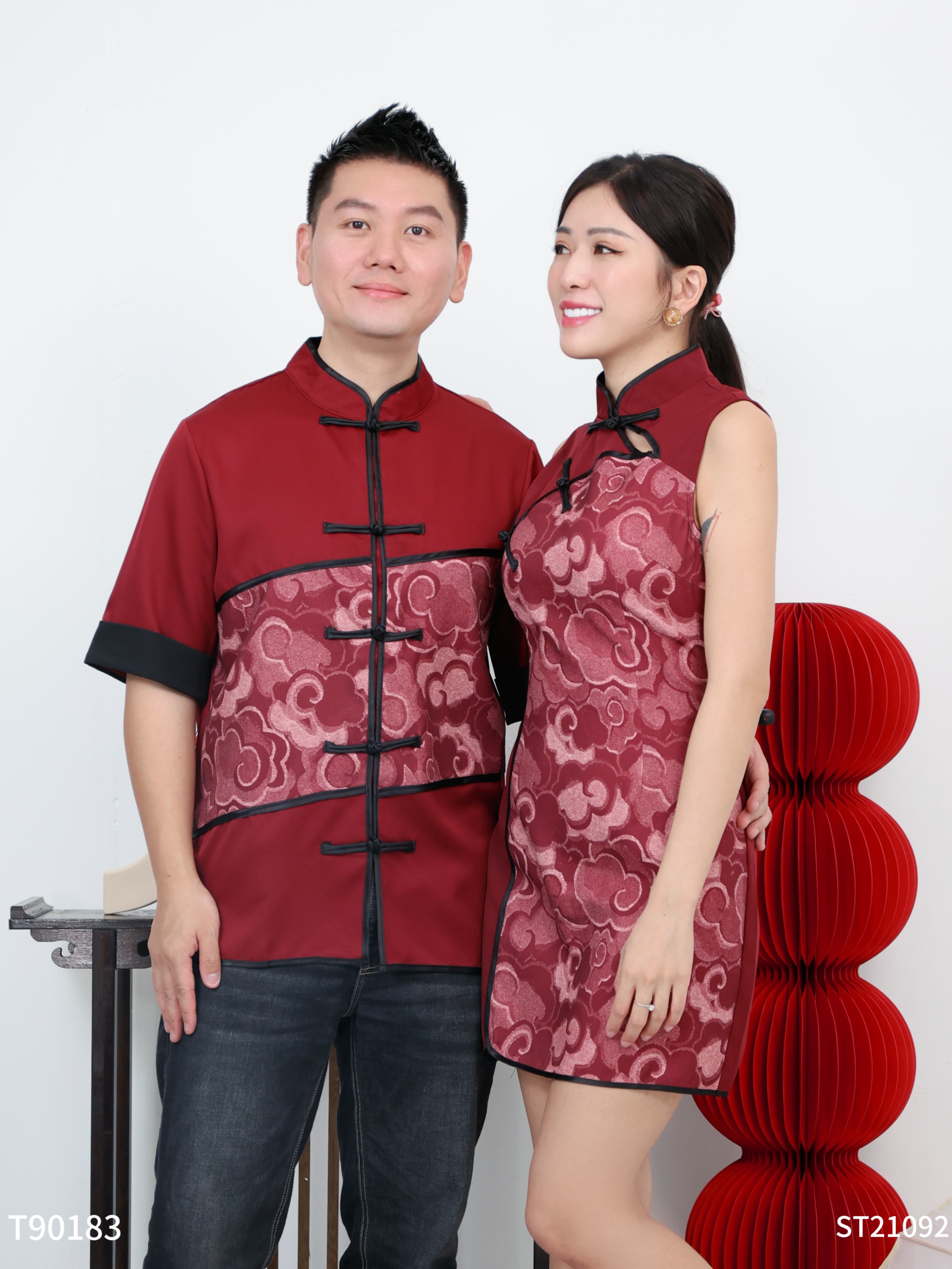 【LBP GXFC 独家新年系列 - 祥云瑞彩】复古经典款无袖立领旗袍连身裙 (ST21092)-La'Belle Fashion Boutique Sdn Bhd