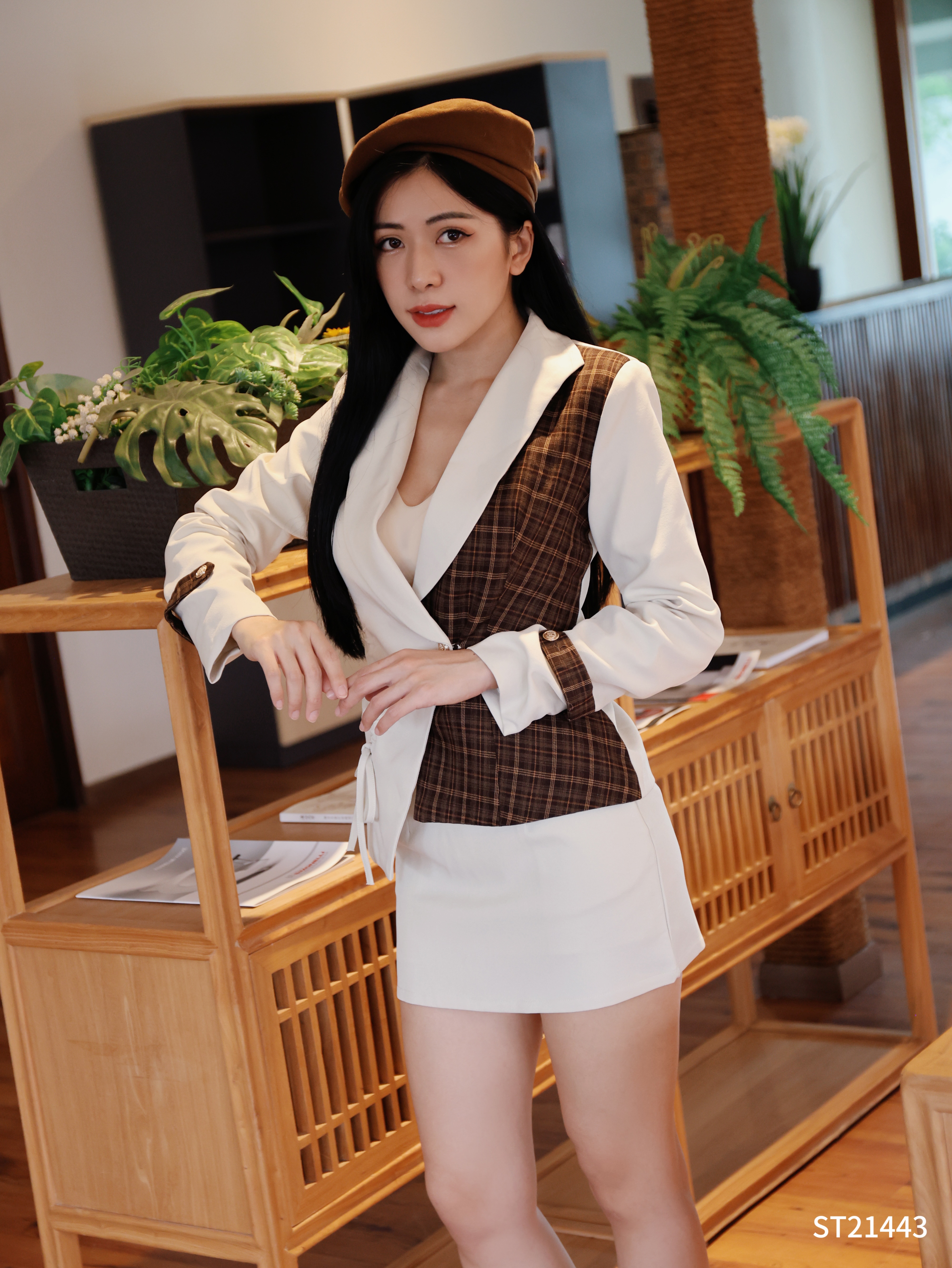 【LATTE NOON】甜美日系撞色两件套 (ST21443)