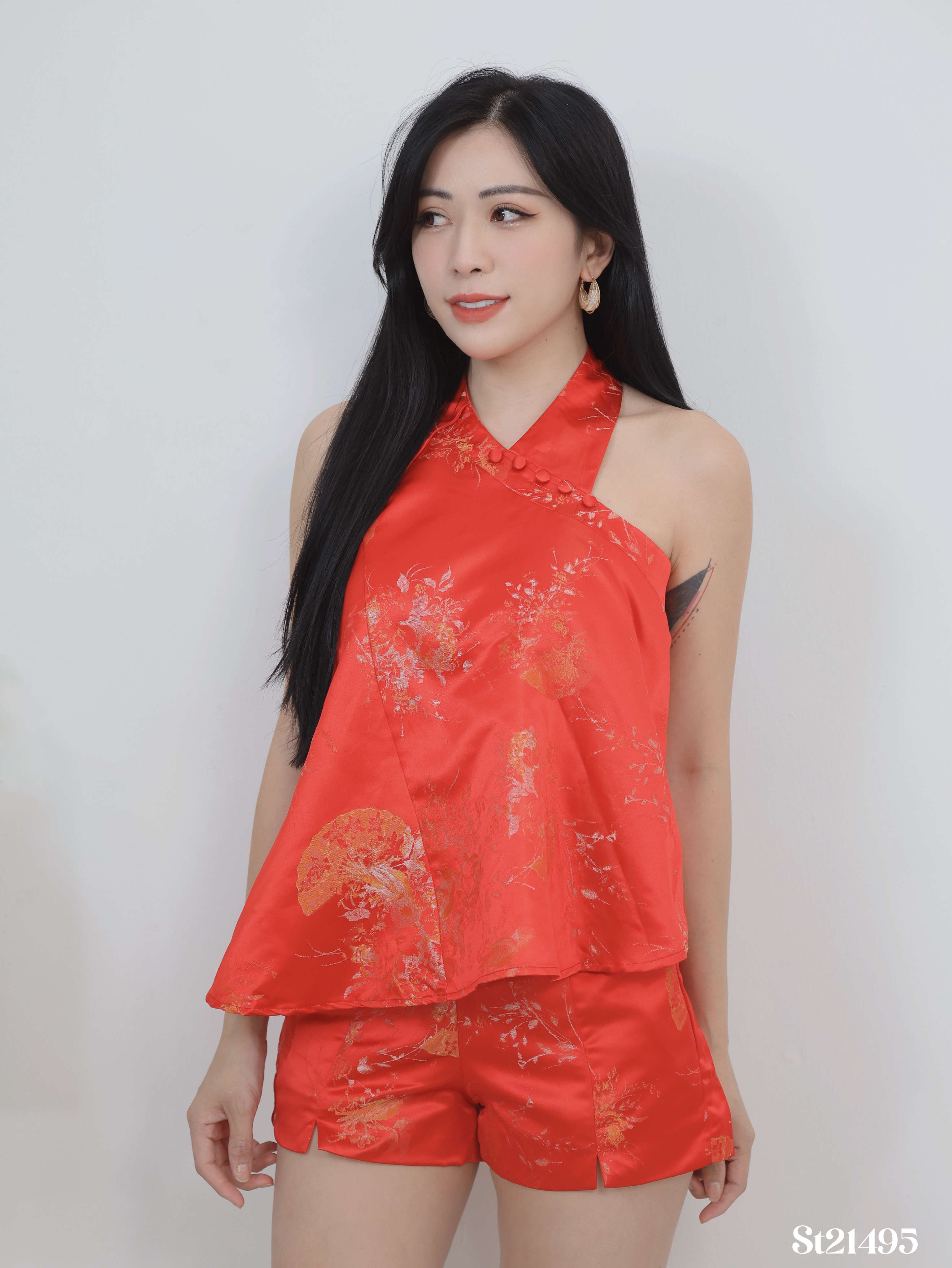 时尚设计感旗袍两件套 (ST21495)