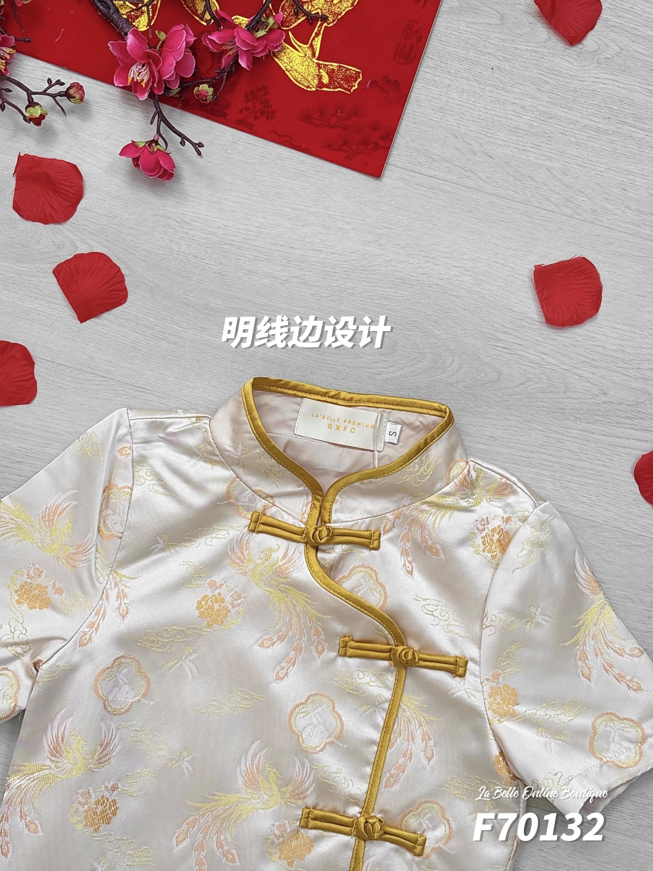 【LBP亲子系列-凤舞云霞】气质改良版凤凰图唐装上衣 / 外套【男童款】(F70132)-La'Belle Fashion Boutique Sdn Bhd