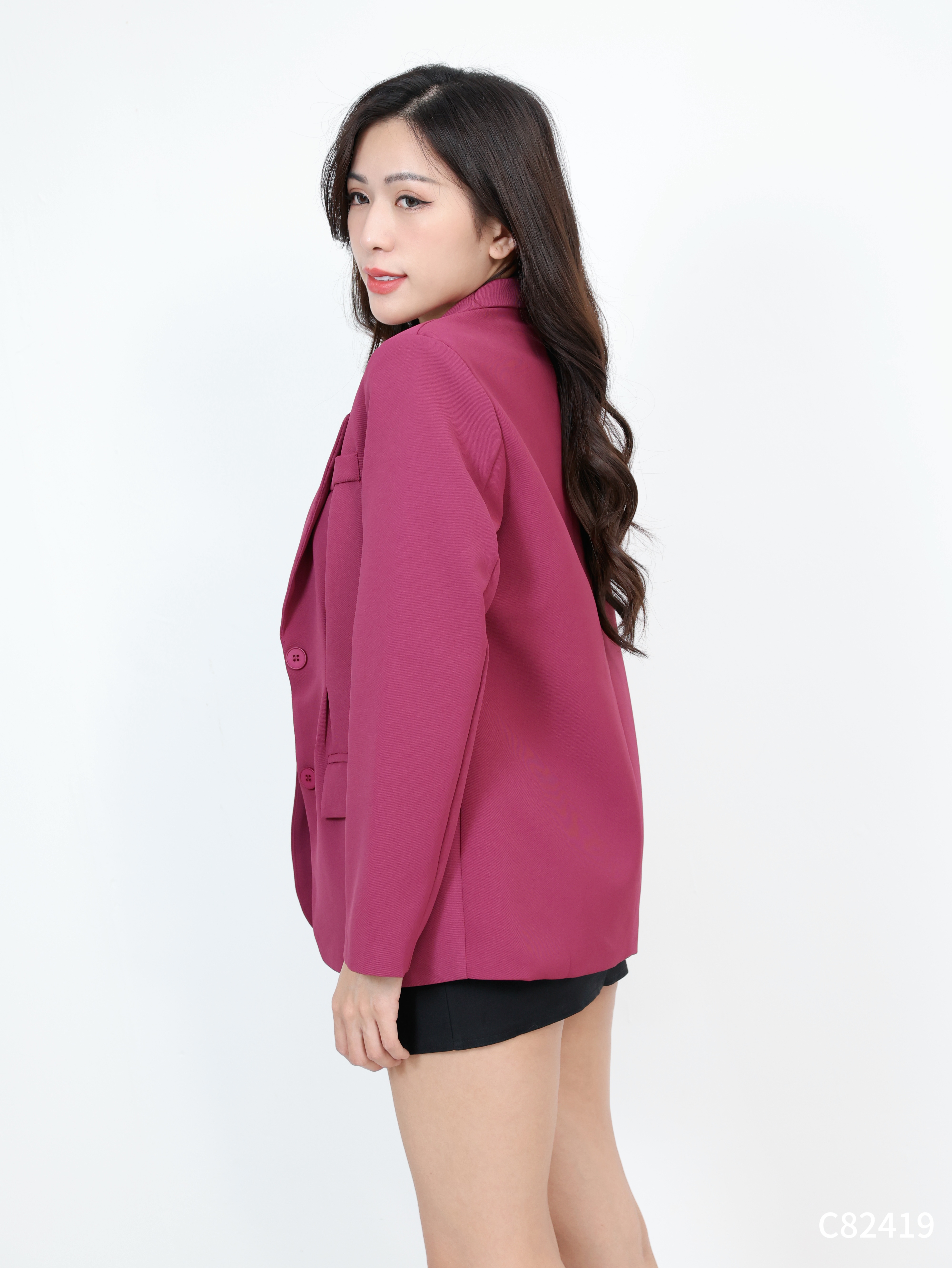 【LBP独家】高级感OL通勤V领外套 (C82419)-La'Belle Fashion Boutique Sdn Bhd