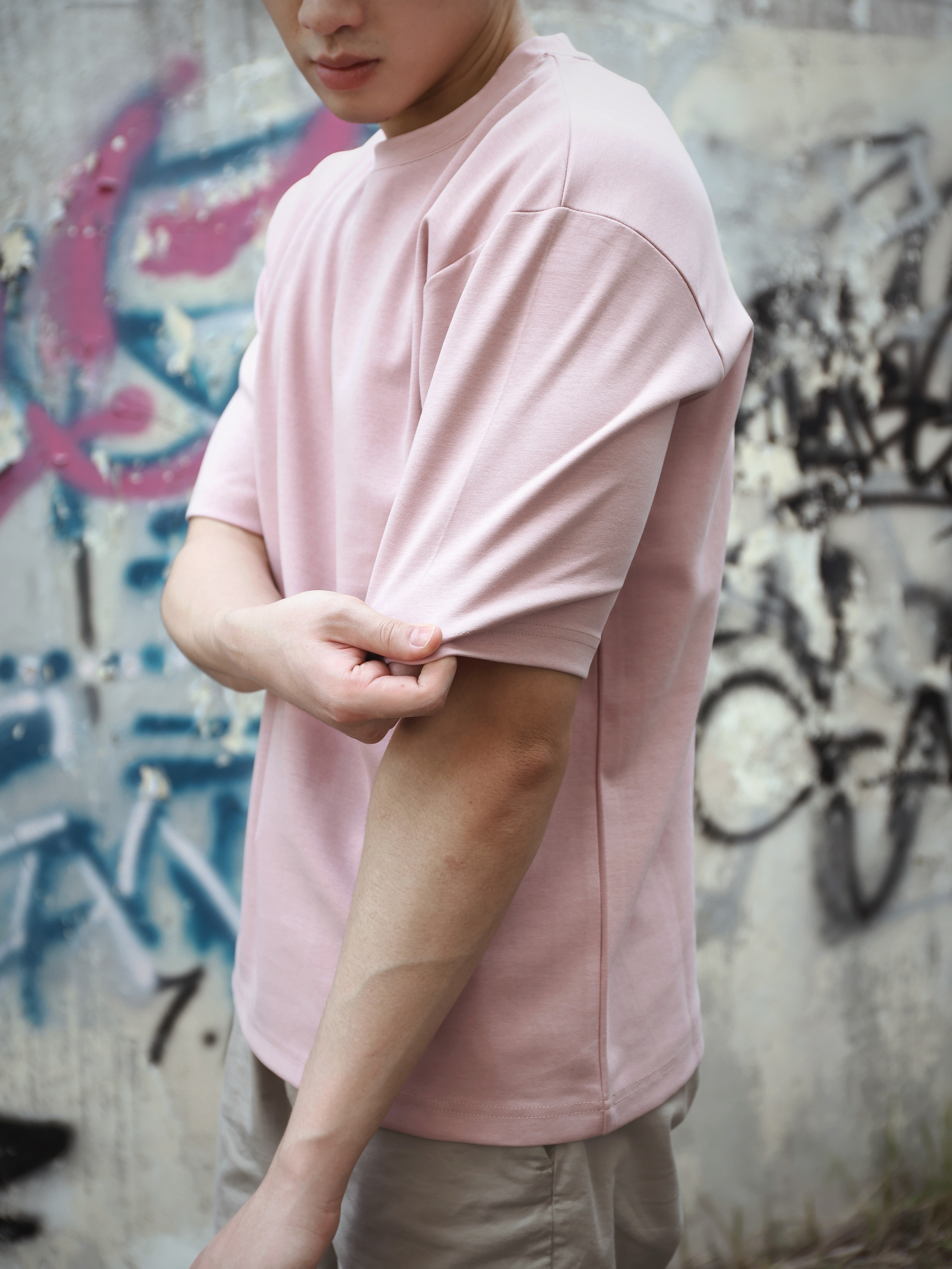 【STICKMEN】舒适圆领宽松OverSize上衣（SM100101 PINK）