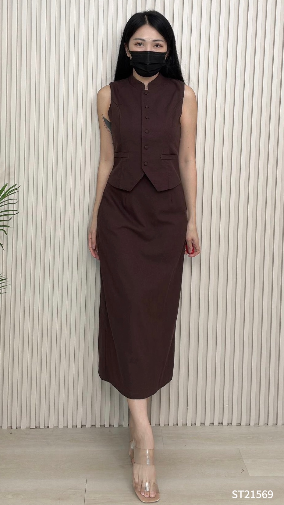 高级感新中式旗袍两件套 (ST21569)