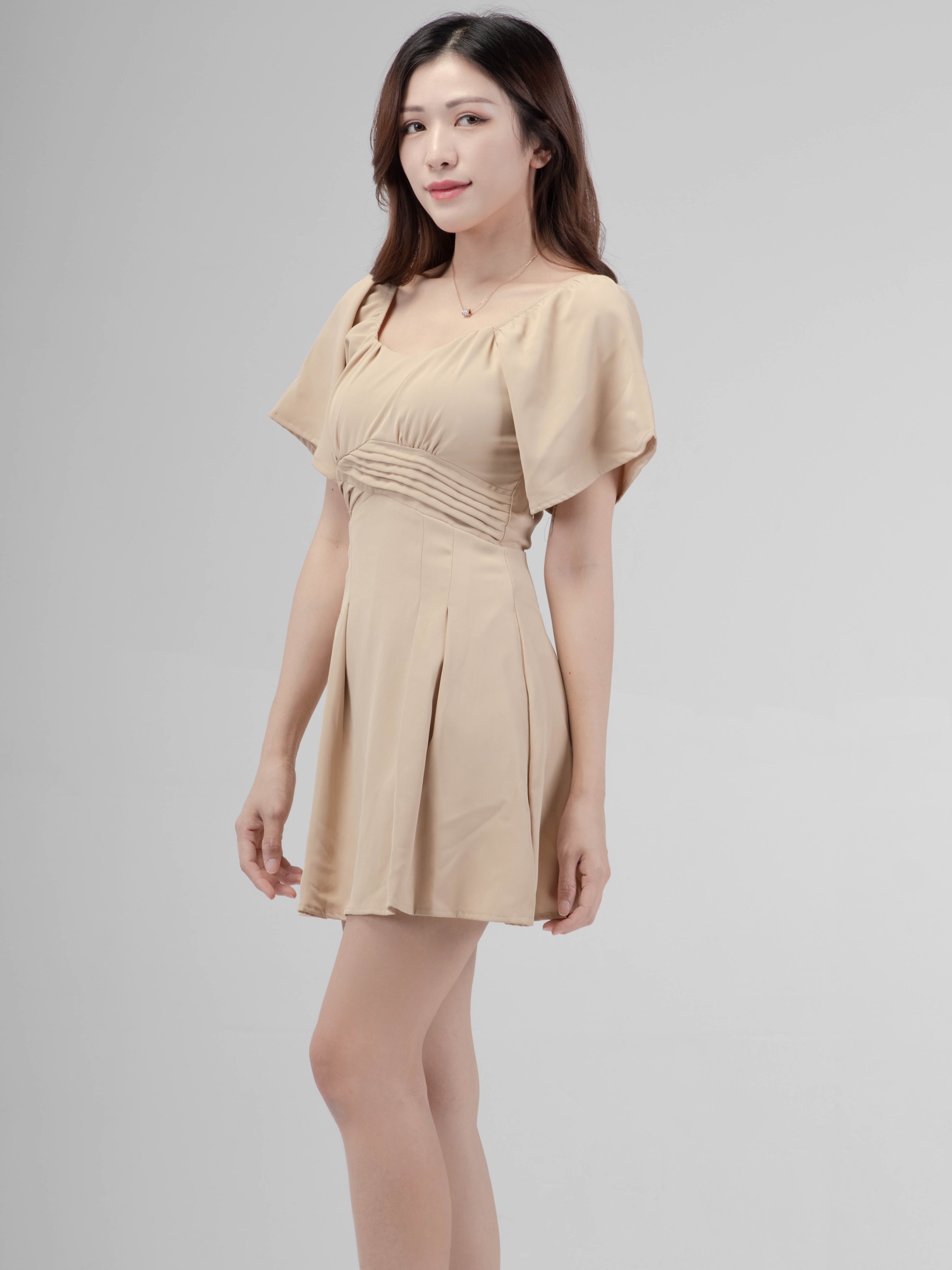 【LBP独家】法式绝美百褶设计连身裤裙（ST20545）