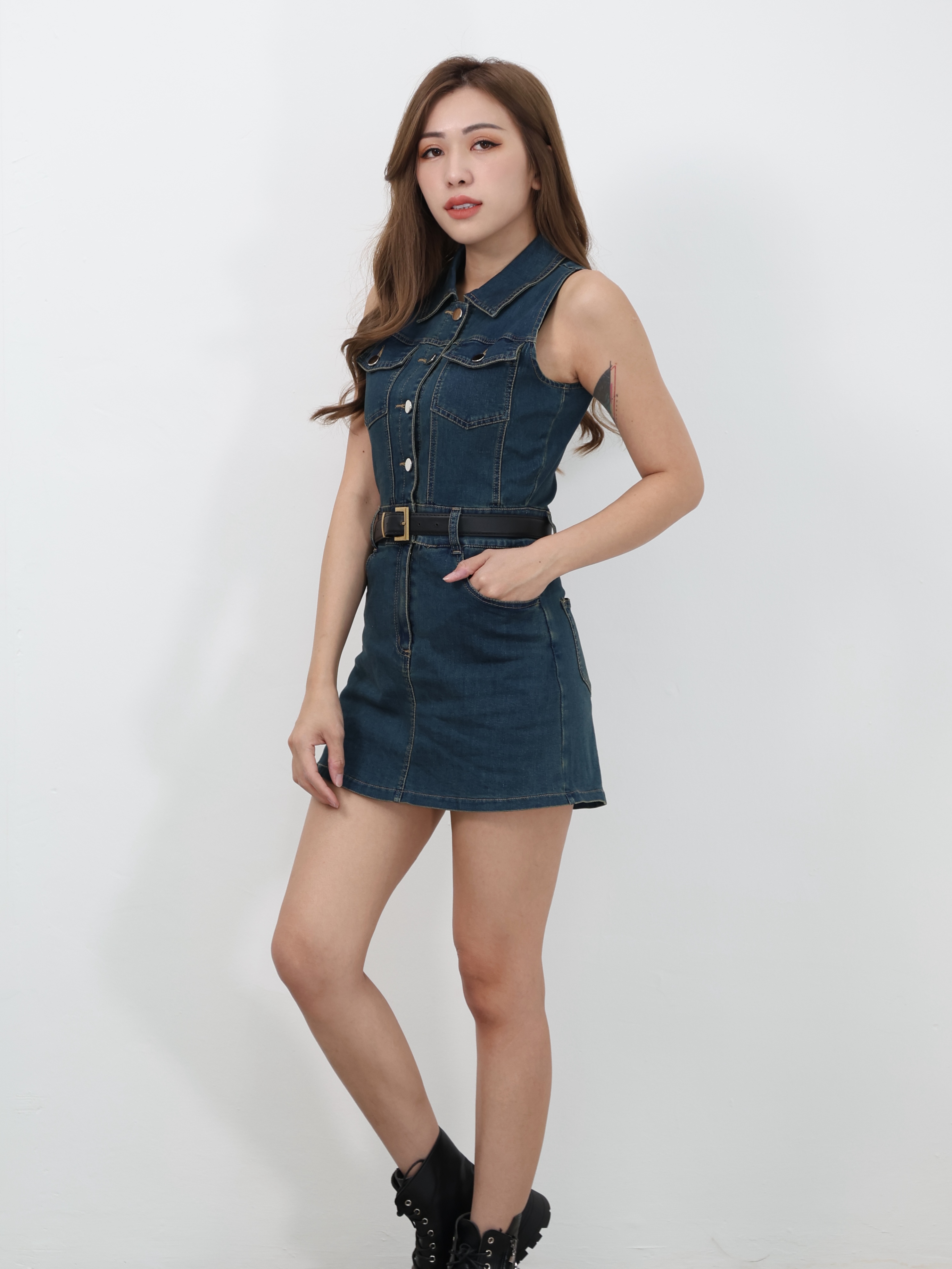 【LBP独家】港风无袖收腰连身裤裙 (ST21001)