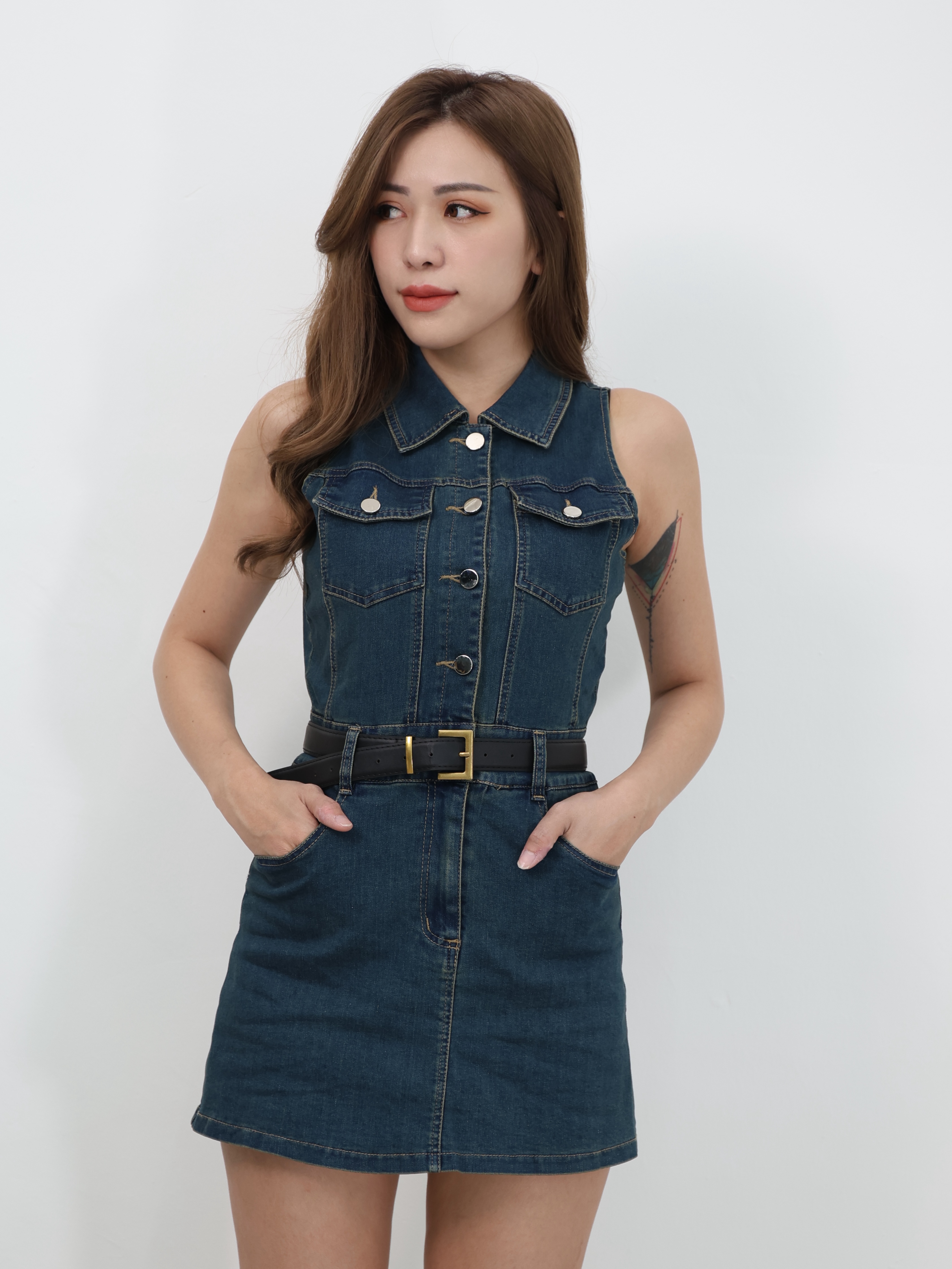 【LBP独家】港风无袖收腰连身裤裙 (ST21001)