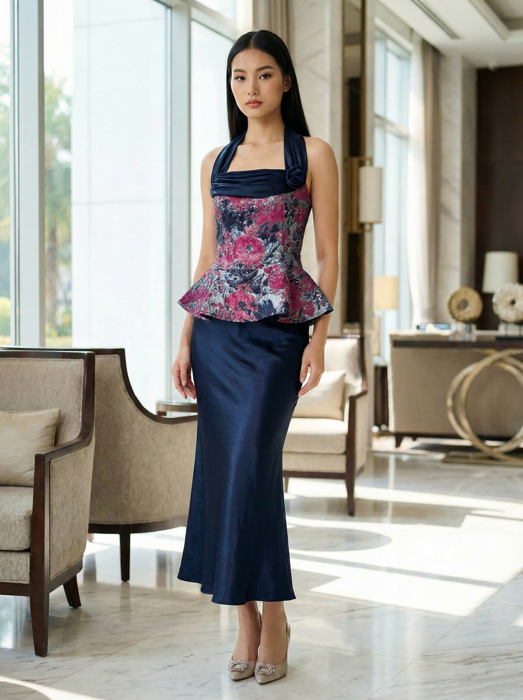 【花蔓缎梦】【LBP独家新年系列】优雅气质风两件套 (ST21597)