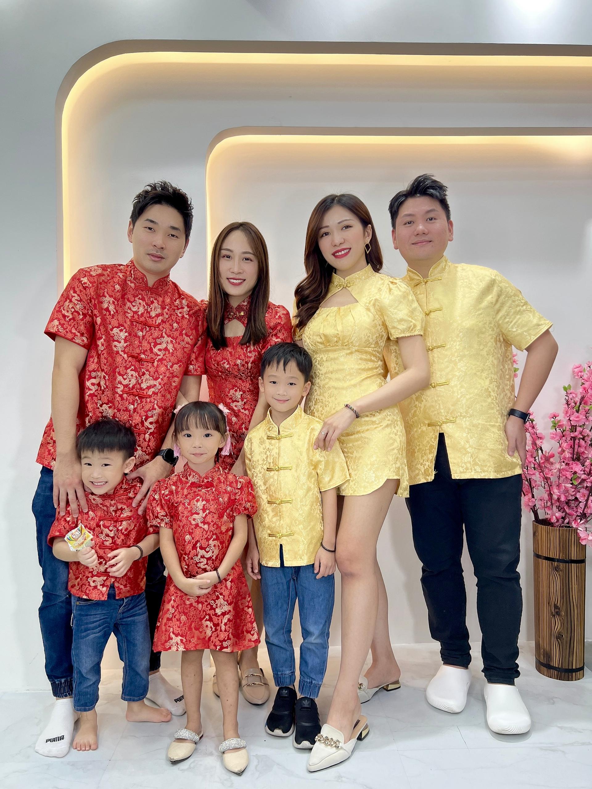 预购【LBP亲子系列】复古盘扣设计小孩泡泡袖A字旗袍 (F70104-女孩版)