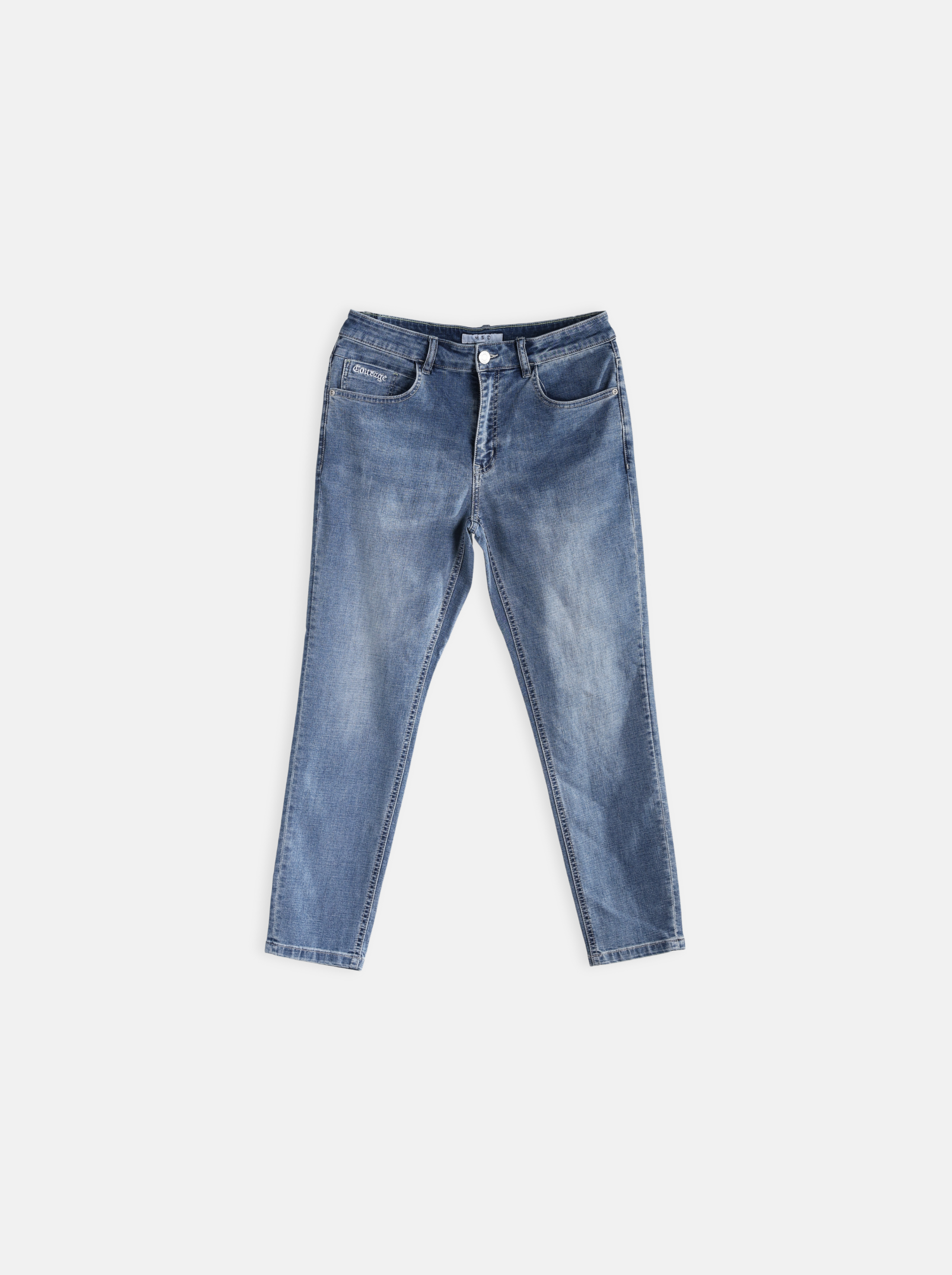 Basic Denim Men's Jeans with "COURAGE" Print（YS30123）