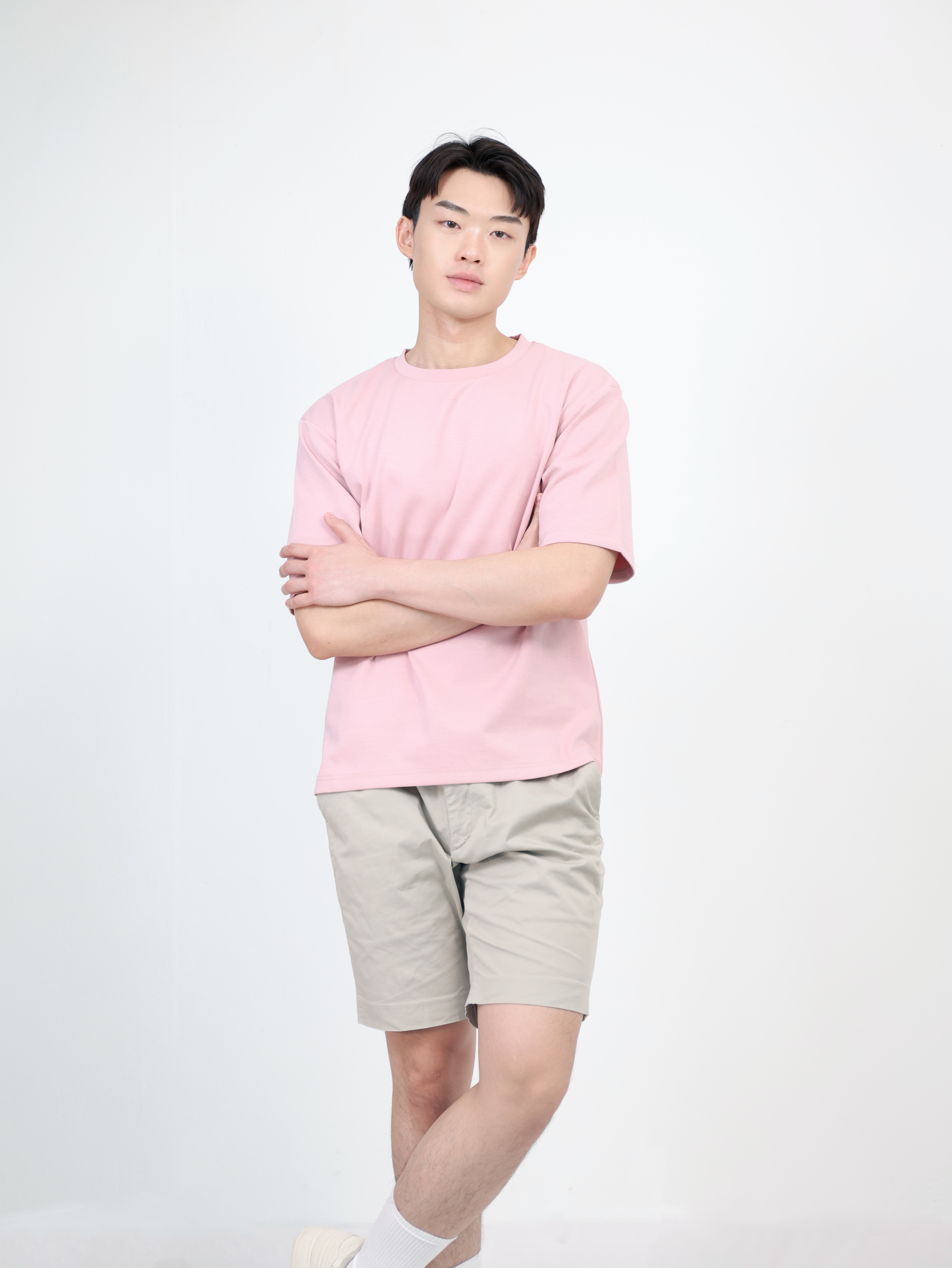 【STICKMEN】舒适圆领宽松OverSize上衣（SM100101 PINK）