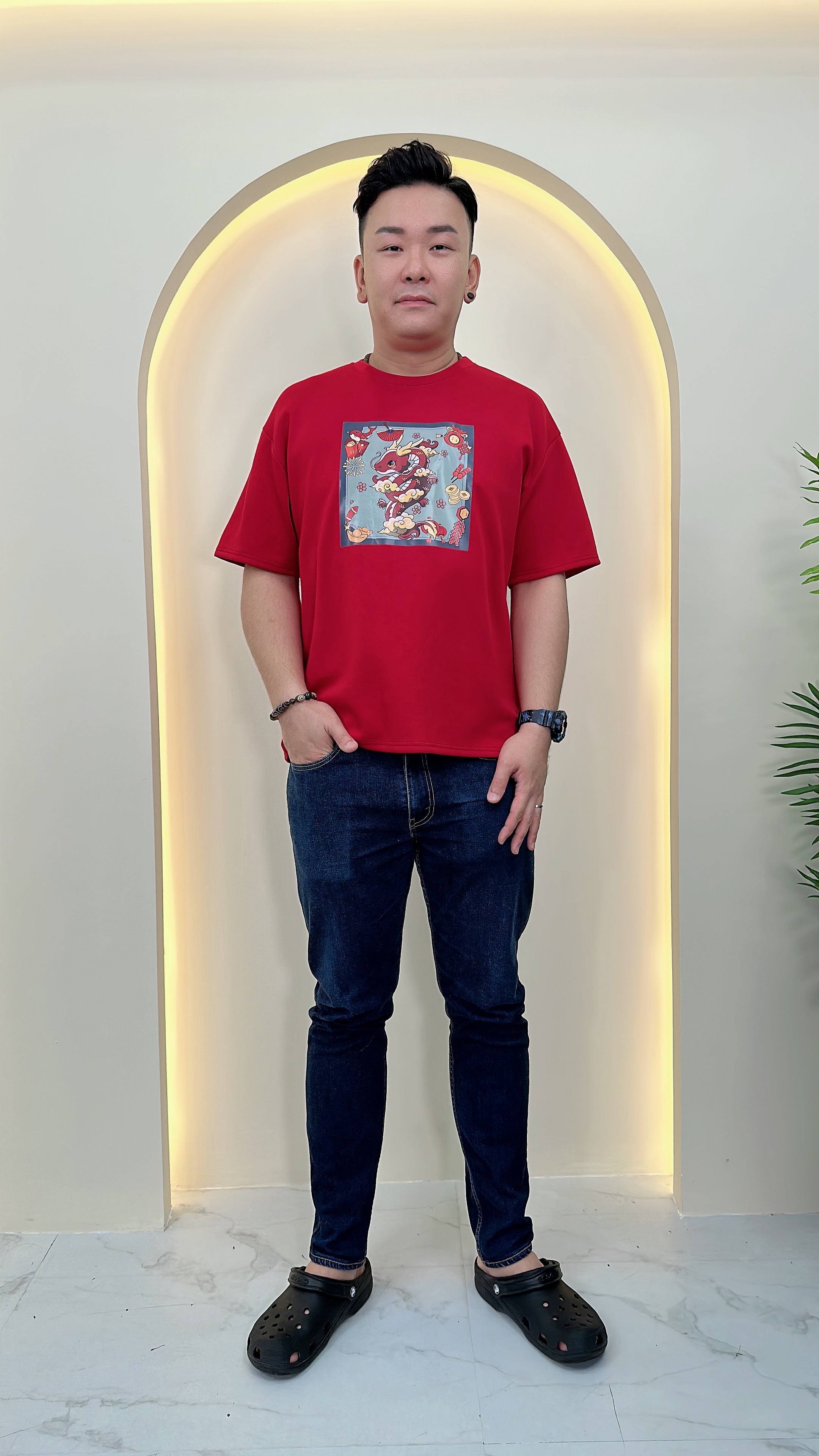 【LBP亲子系列】可爱小龙LB图案设计上衣【爸爸版】（F70110）