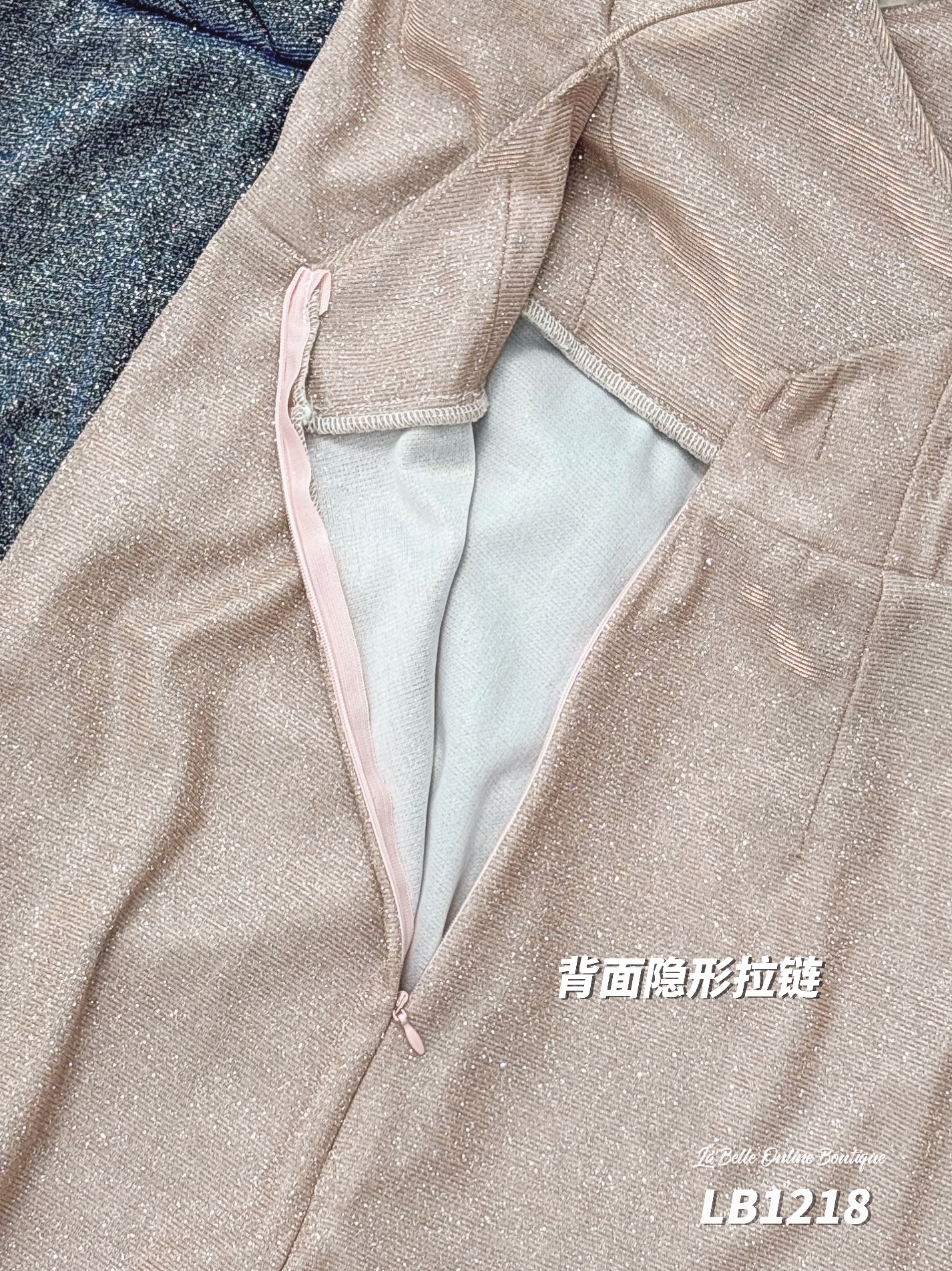 性感不规则开叉设计晚宴连身裙 (LB1218)-特价