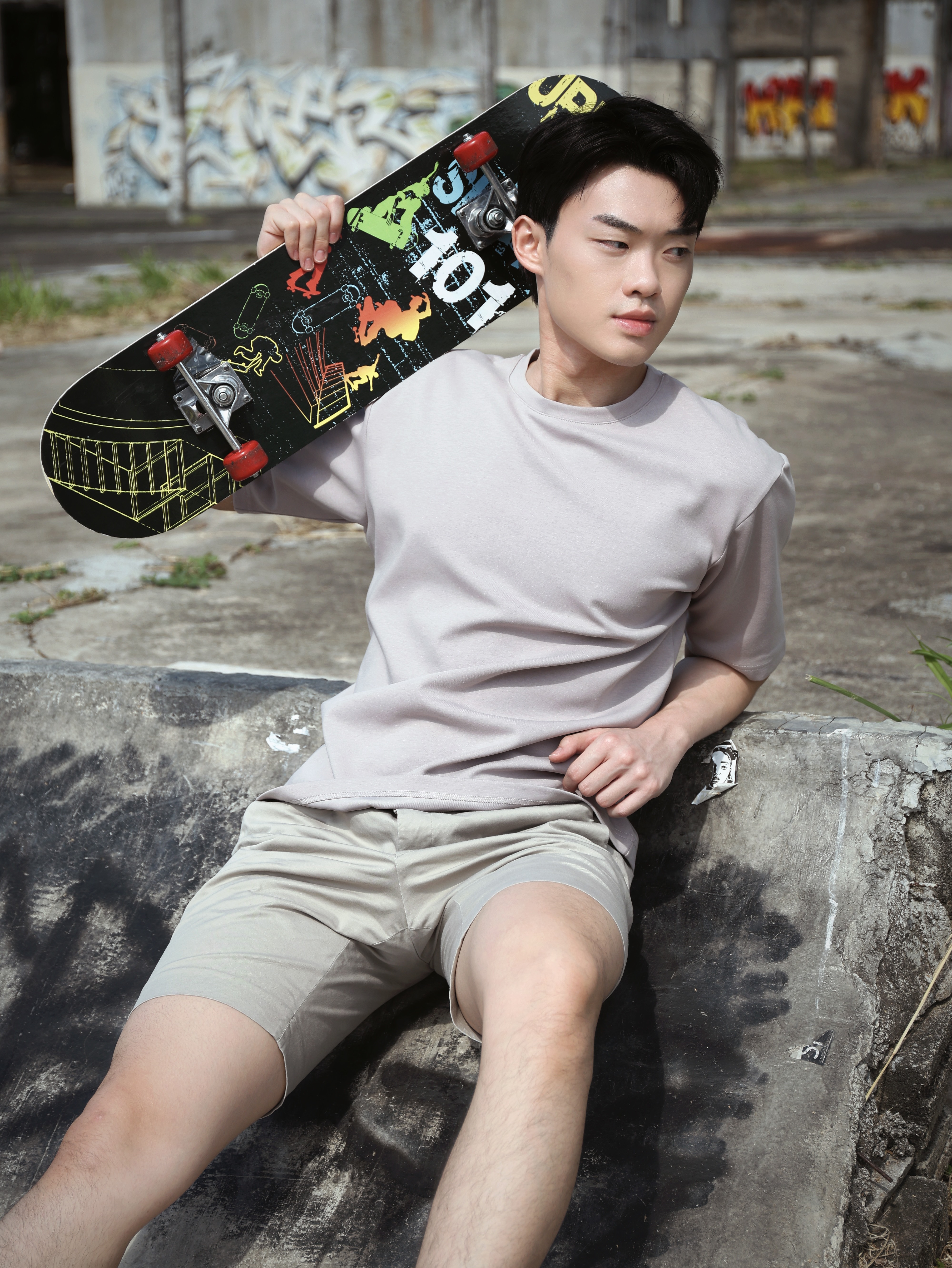 【STICKMEN】舒适圆领宽松OverSize上衣（SM100101 LGREY）