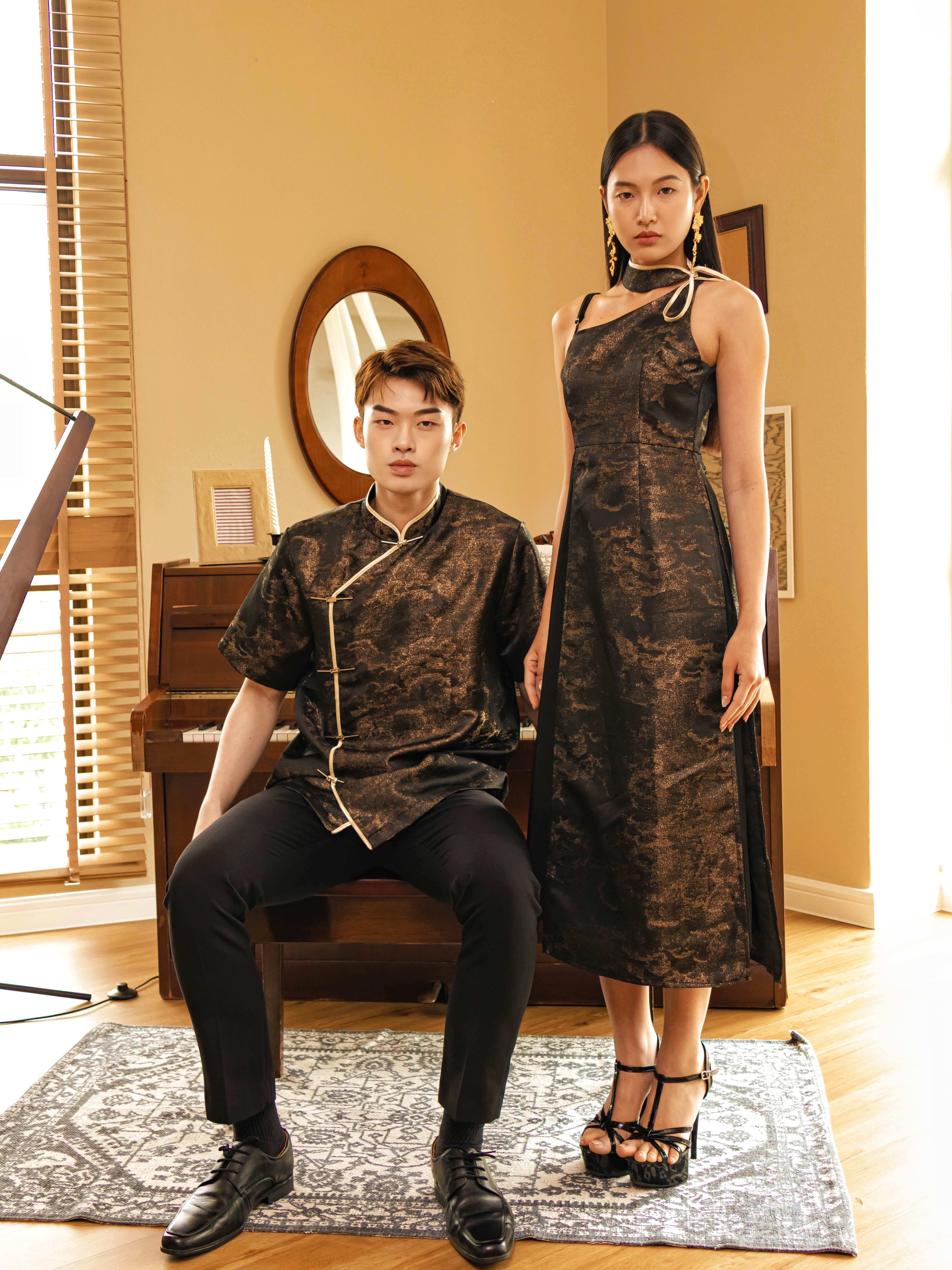 【金墨流芳】LBP 独家新年系列独特国风设计旗袍连身裙 (ST21522)