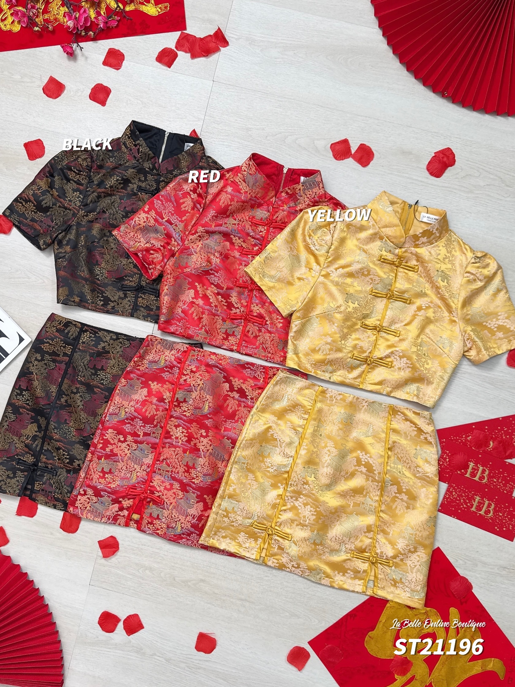 【LBP GXFC 独家新年系列】国风改良版旗袍两件套 (ST21196)-La'Belle Fashion Boutique Sdn Bhd