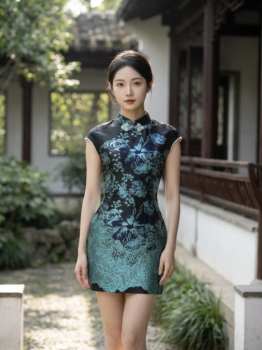 【预购PRE-ORDER】【LBP 独家新年系列】改良版袖口珍珠包边设计旗袍 (ST21596)