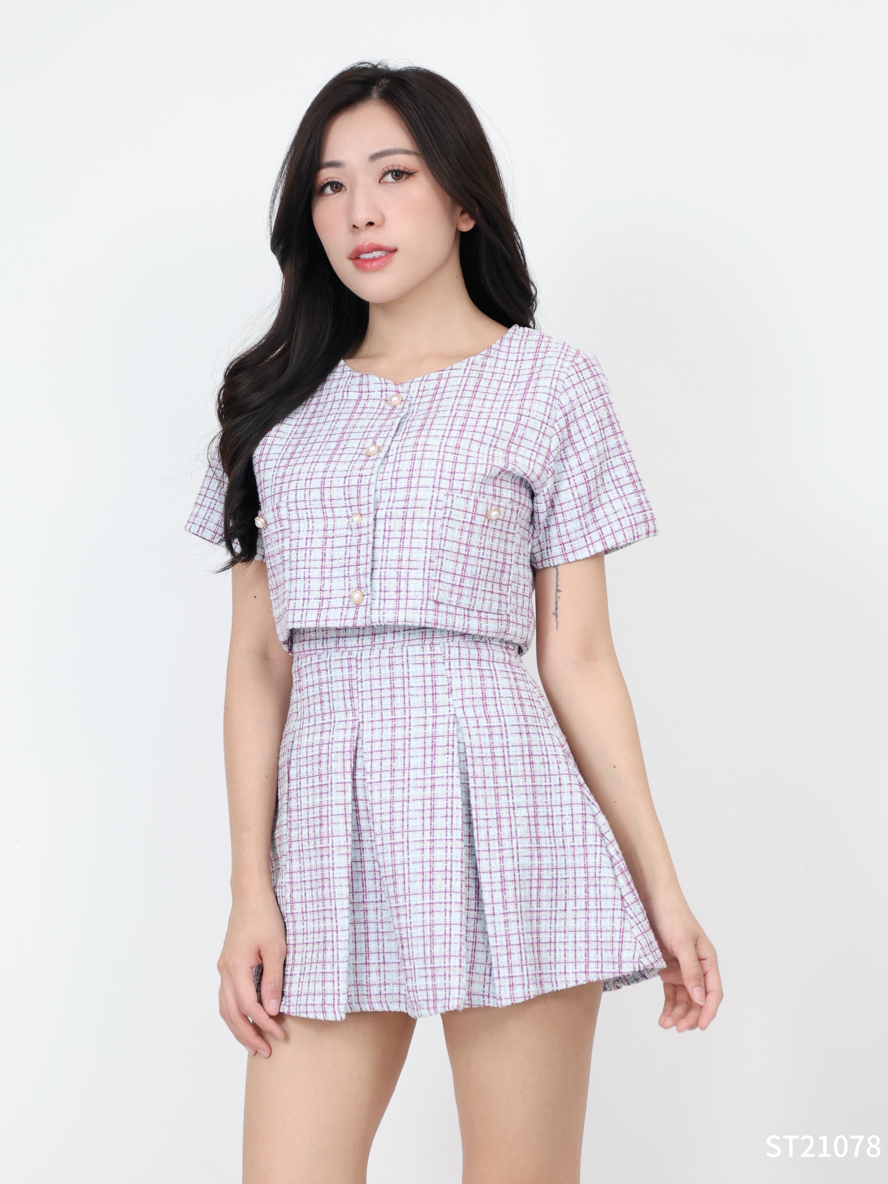 【LBP独家】高级感时尚小香风两件套 (ST21078) - 特价-La'Belle Fashion Boutique Sdn Bhd